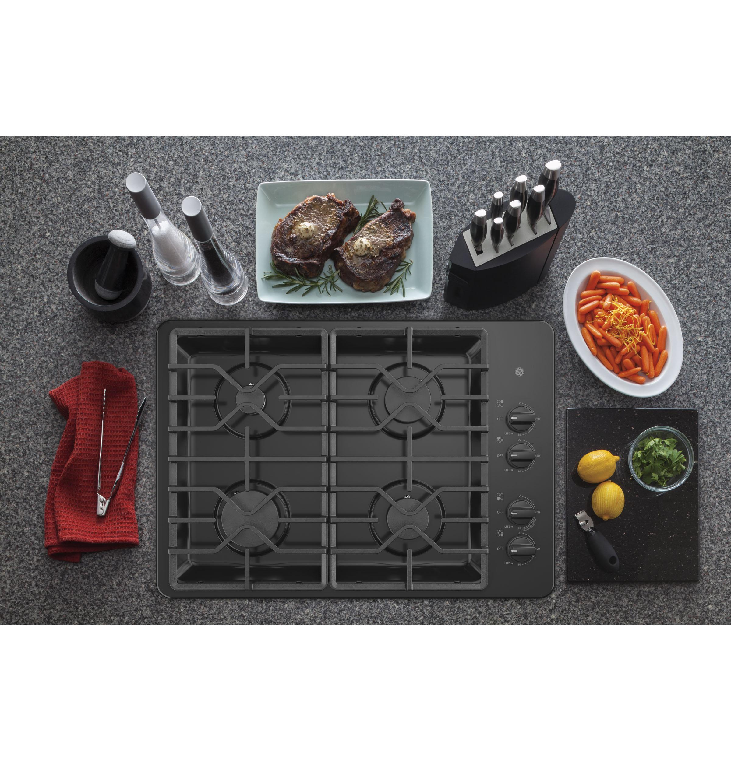 JGP3030DLBB GE® 30" Built-In Gas Cooktop with Dishwasher-Safe Grates - Image 9