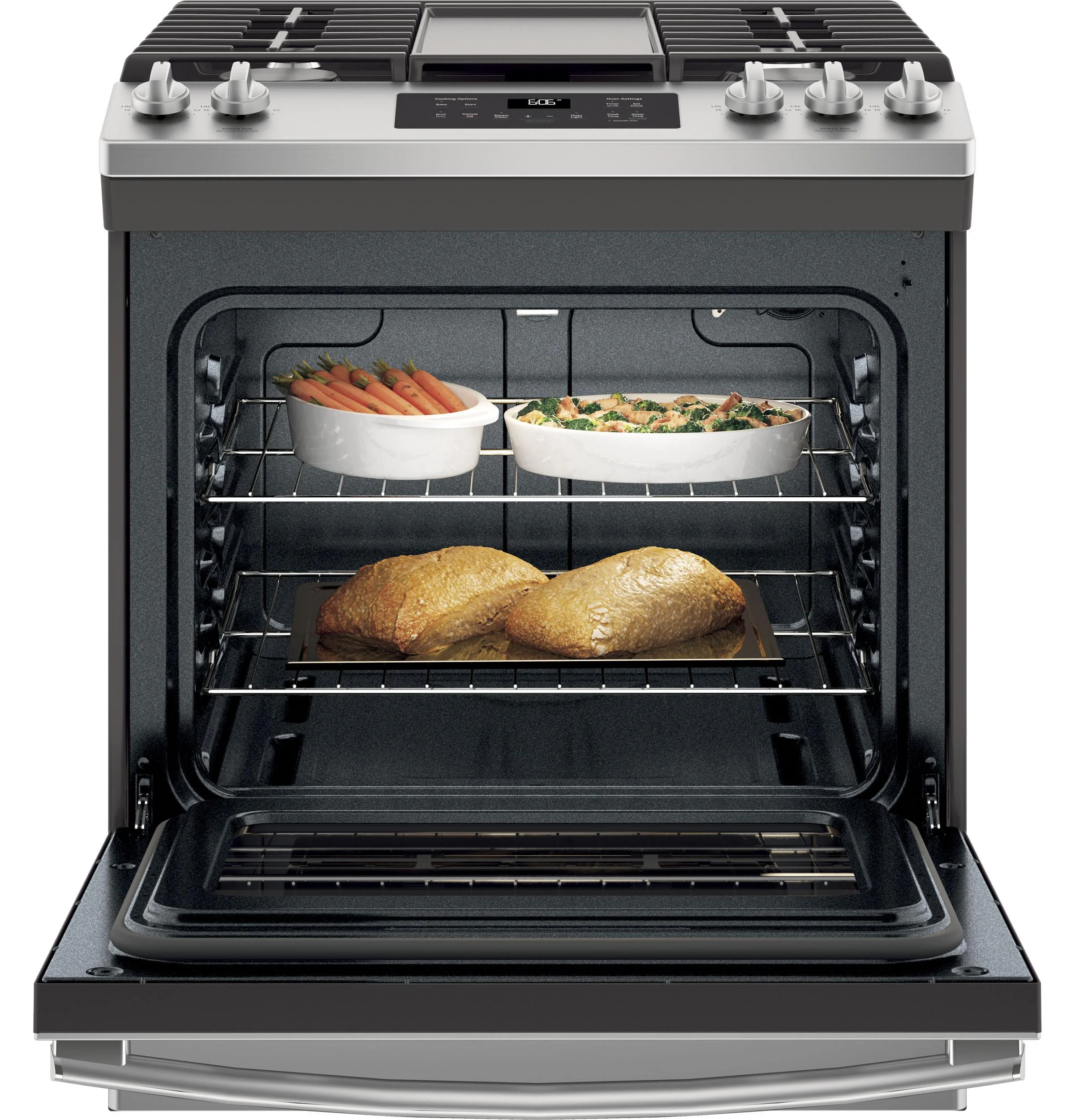 JGSS66SELSS GE® 30" Slide-In Front Control Gas Range - Image 3
