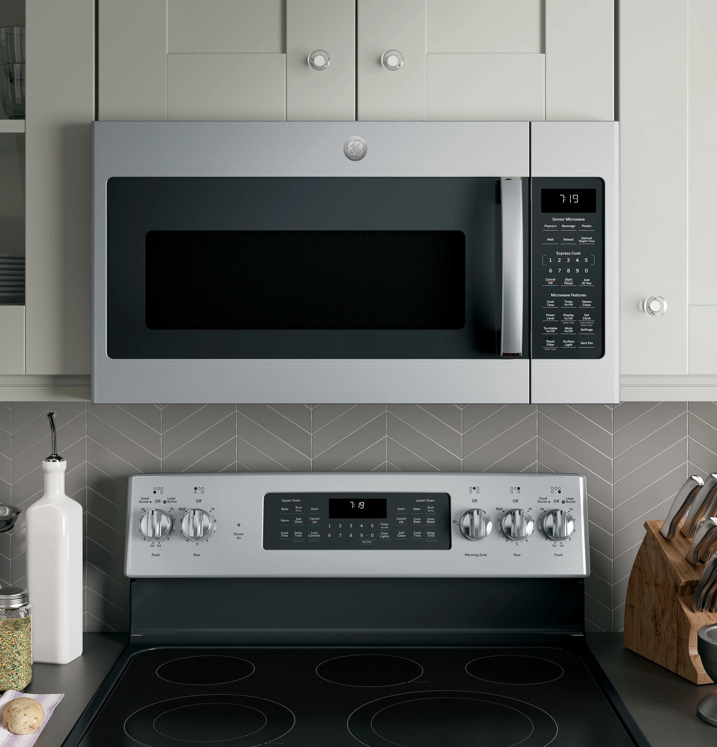 JNM7196SKSS GE® 1.9 Cu. Ft. Over-the-Range Sensor Microwave Oven with Recirculating Venting - Image 6