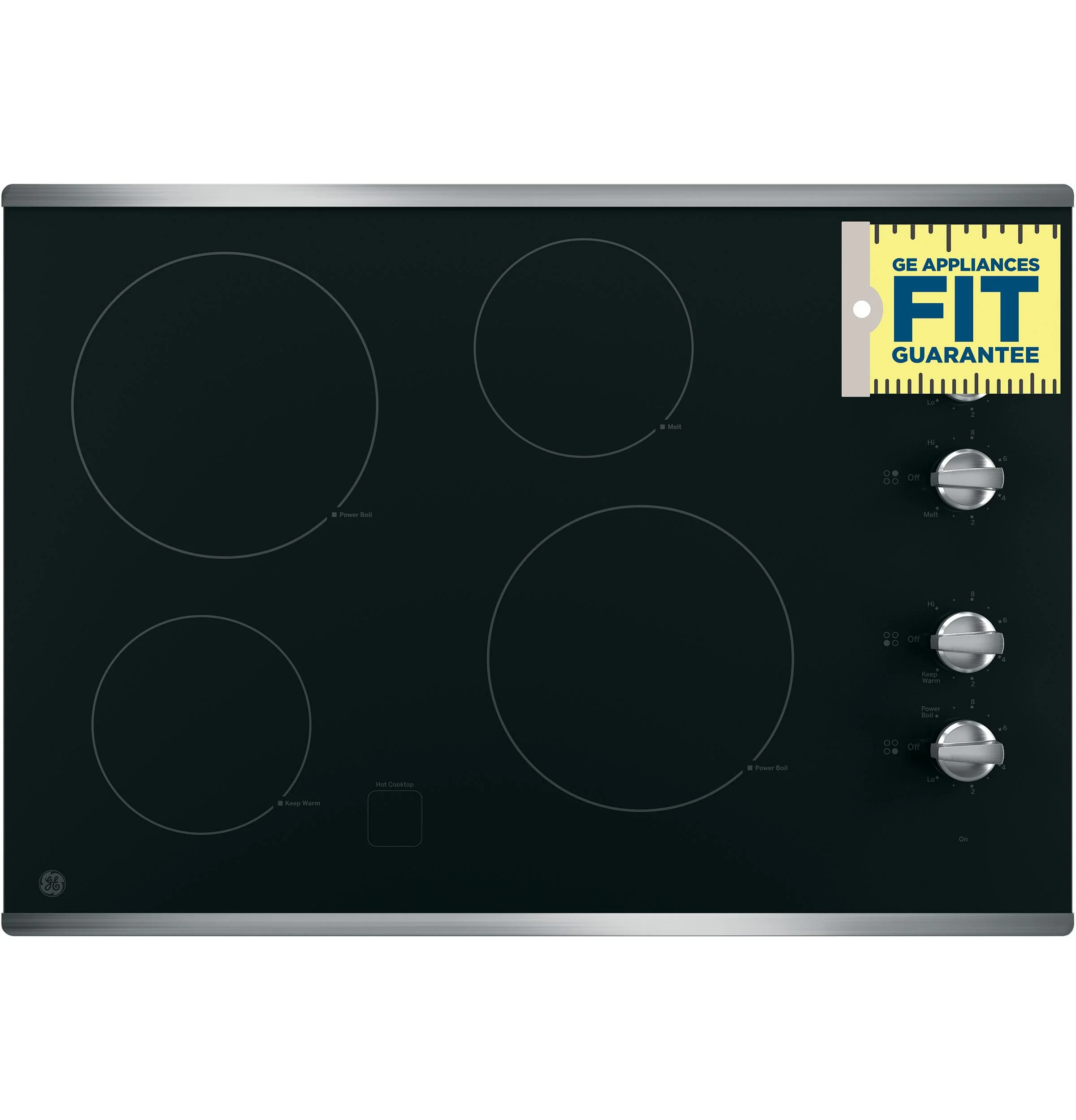 GE® 30" Built-In Knob Control Electric Cooktop - Image 8