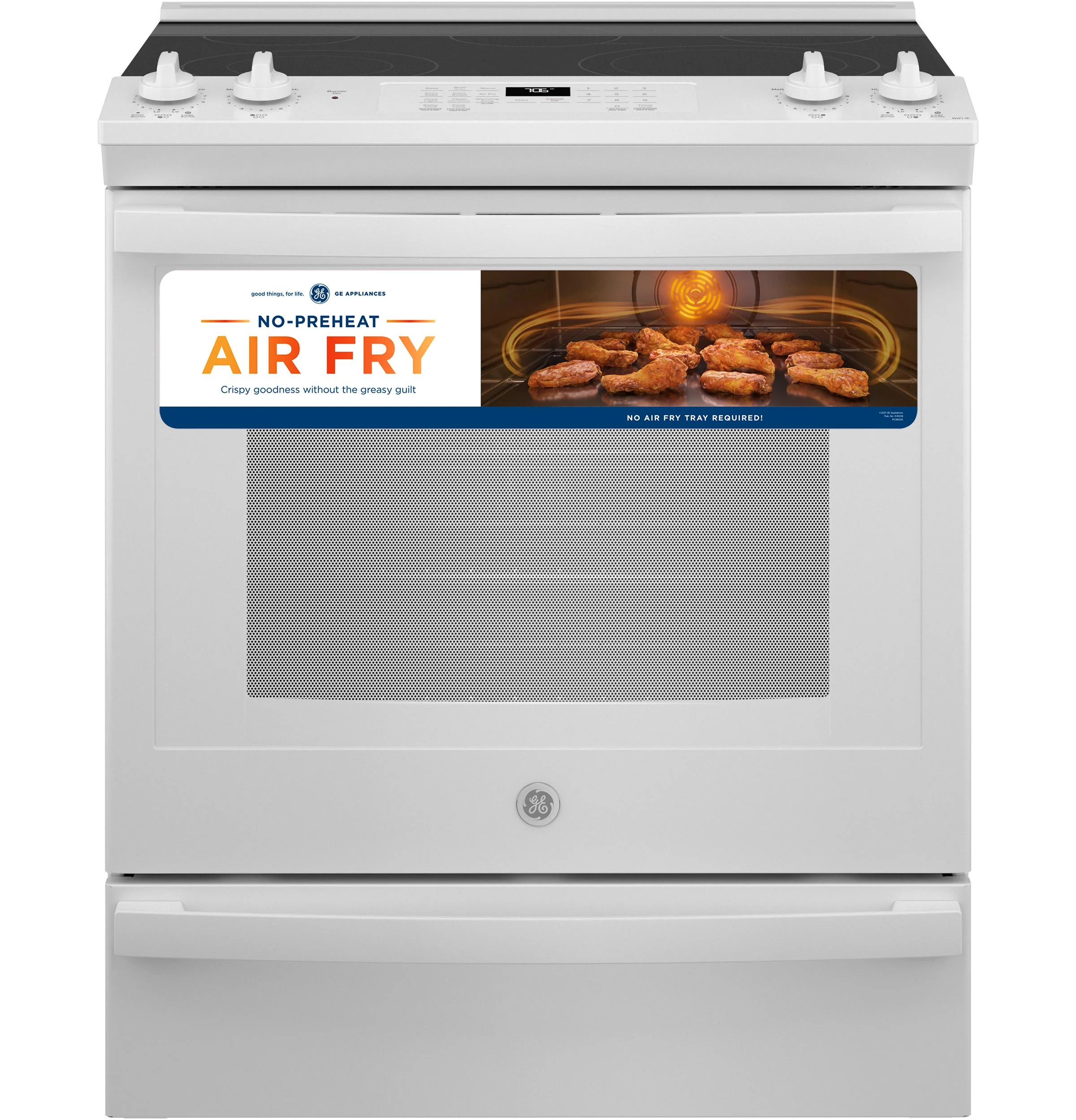 GE® 30" Slide-In Electric Convection Range with No Preheat Air Fry - Image 11