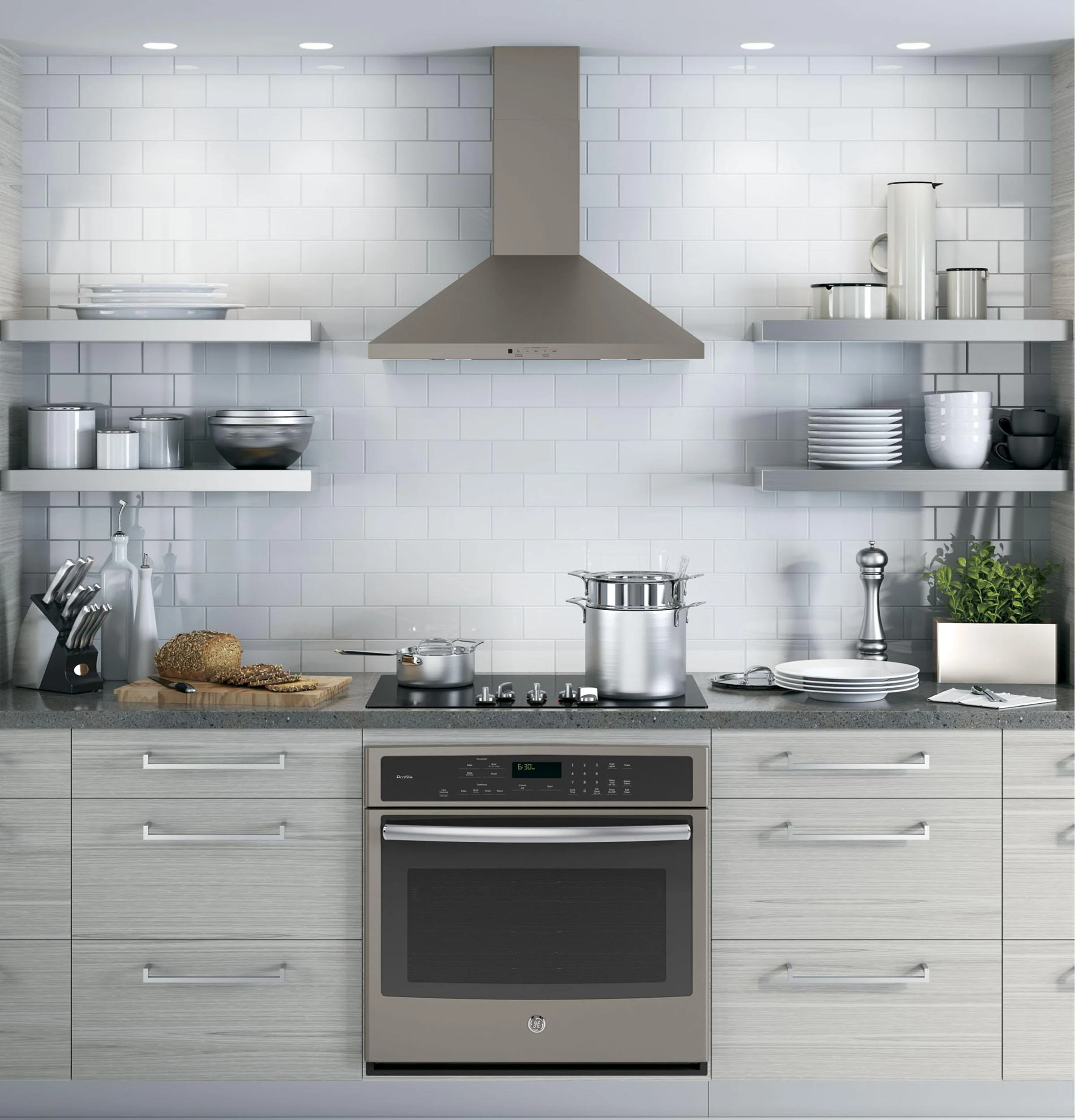 JVW5301EJES GE® 30" Wall-Mount Pyramid Chimney Hood - Image 10