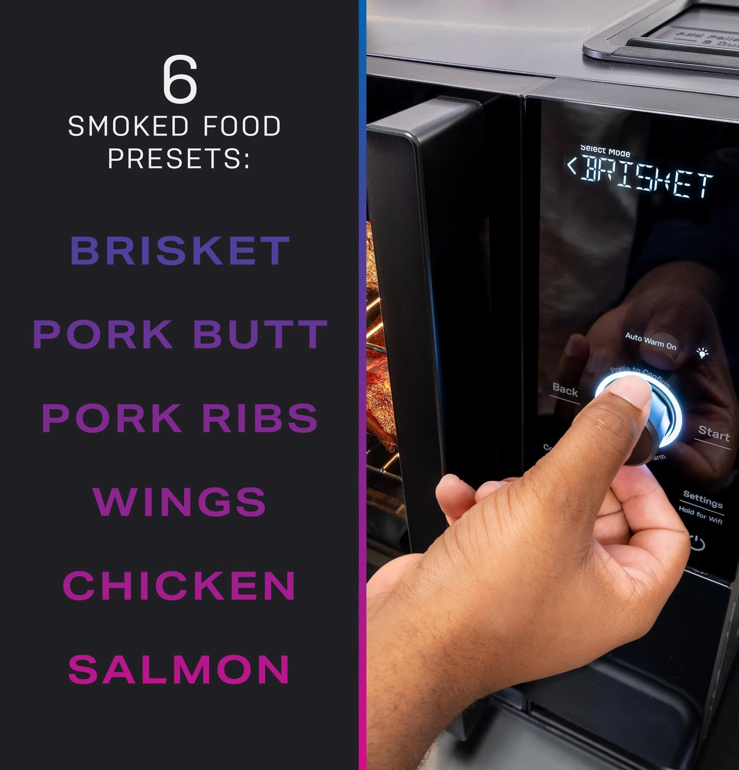 P9SBAAS6VBB GE Profile™ Smart Indoor Pellet Smoker - Image 21