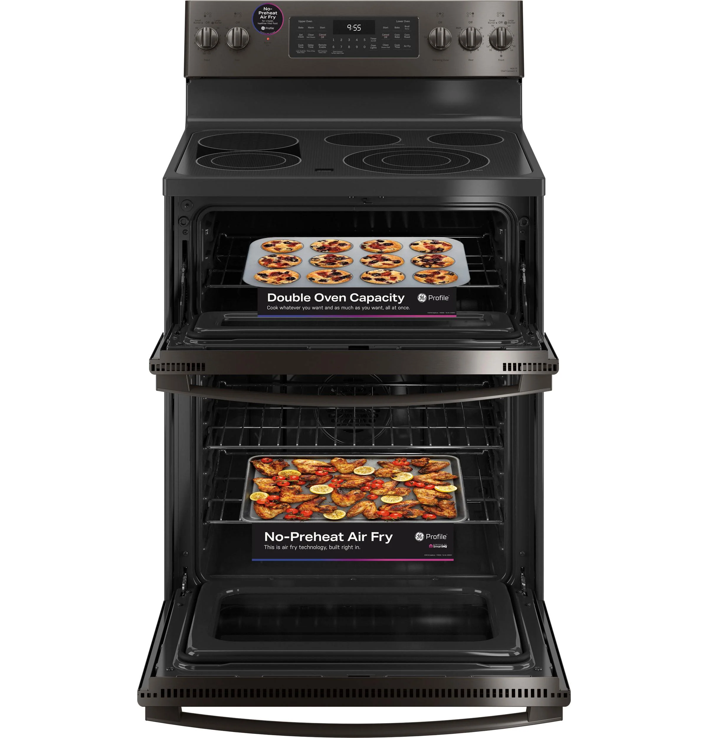 PB965BPTS GE Profile™ 30" Smart Free-Standing Electric Double Oven Convection Range with No Preheat Air Fry - Image 18