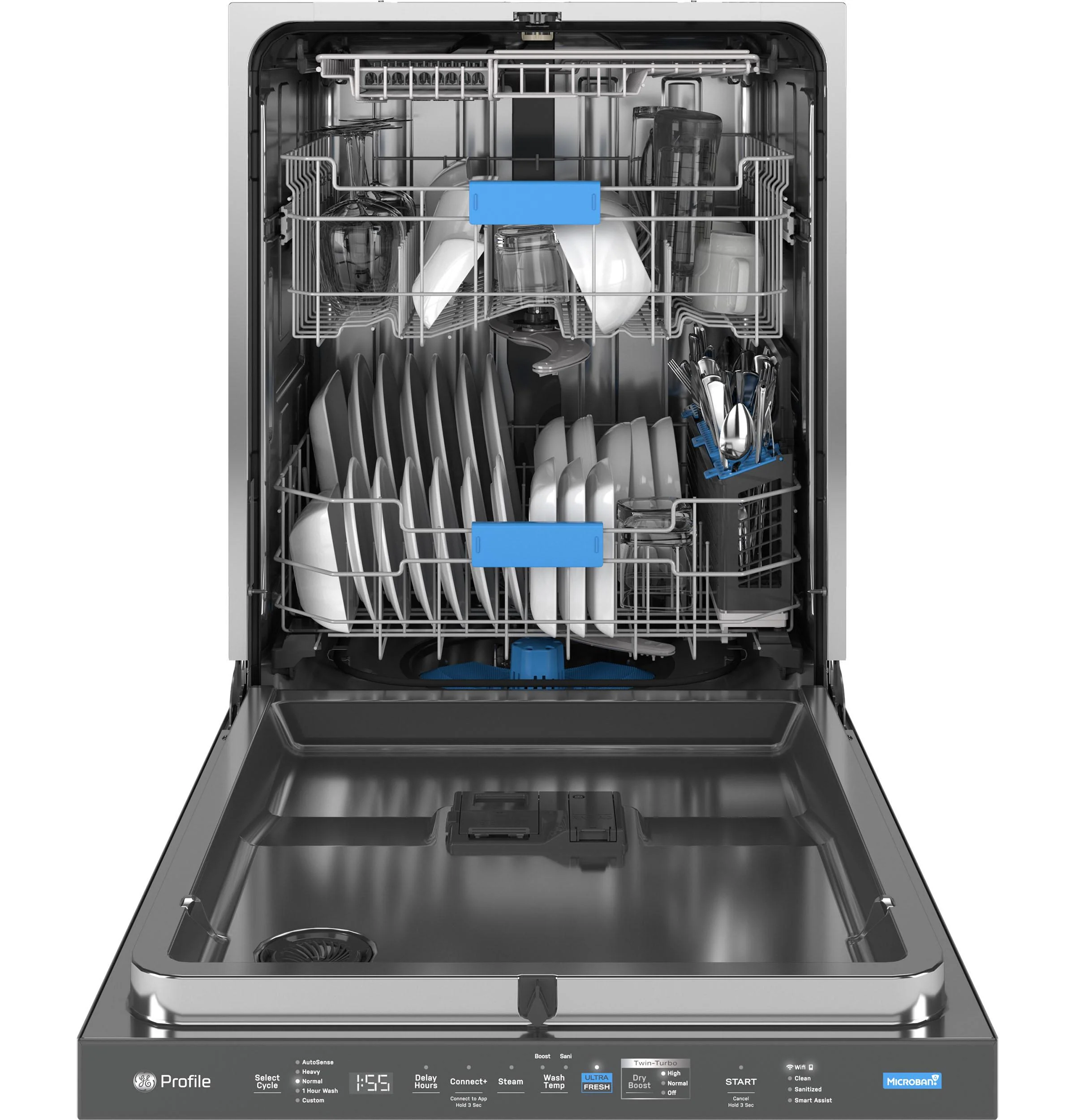 PDP755SBVTS GE Profile™ ENERGY STAR Smart UltraFresh System Dishwasher with Microban™ Antimicrobial Technology with Deep Clean Washing 3rd Rack, 42 dBA - Image 2