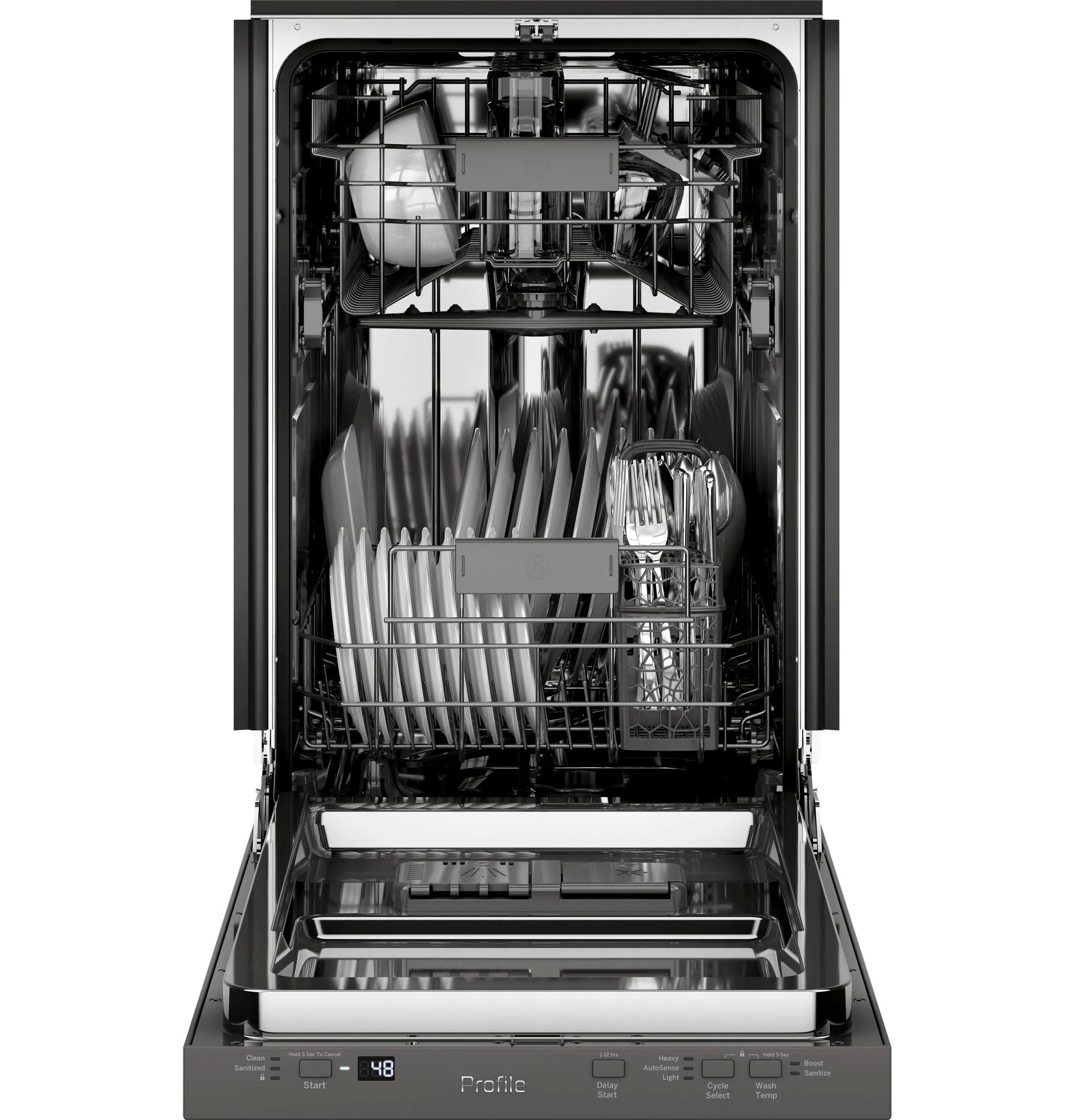PDT145SSLSS GE Profile™ ENERGY STAR® 18" ADA Compliant Stainless Steel Interior Dishwasher with Sanitize Cycle - Image 4