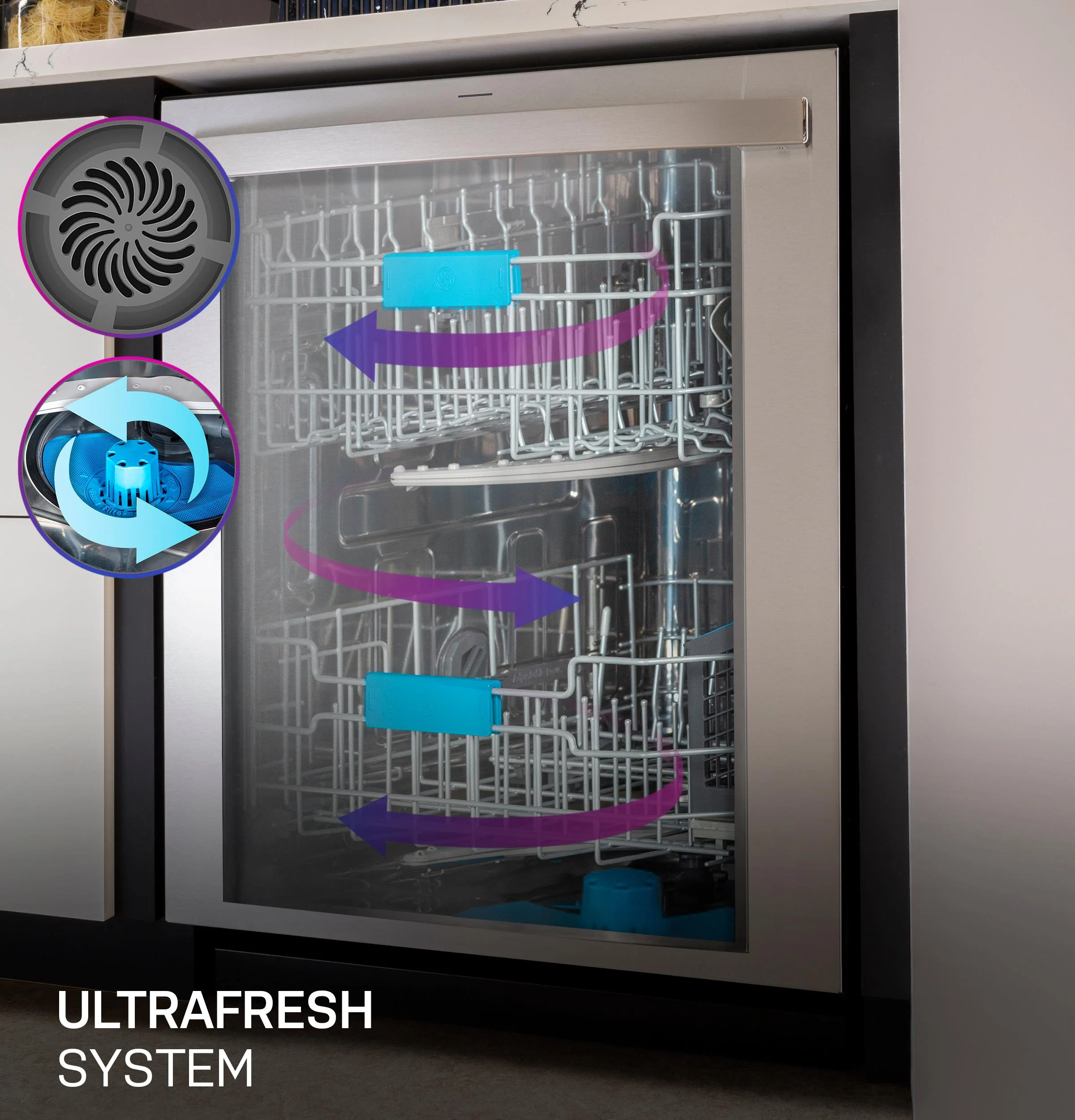 PDT755SBVTS GE Profile™ ENERGY STAR Smart UltraFresh System Dishwasher with Microban™ Antimicrobial Technology with Deep Clean Washing 3rd Rack, 42 dBA - Image 28