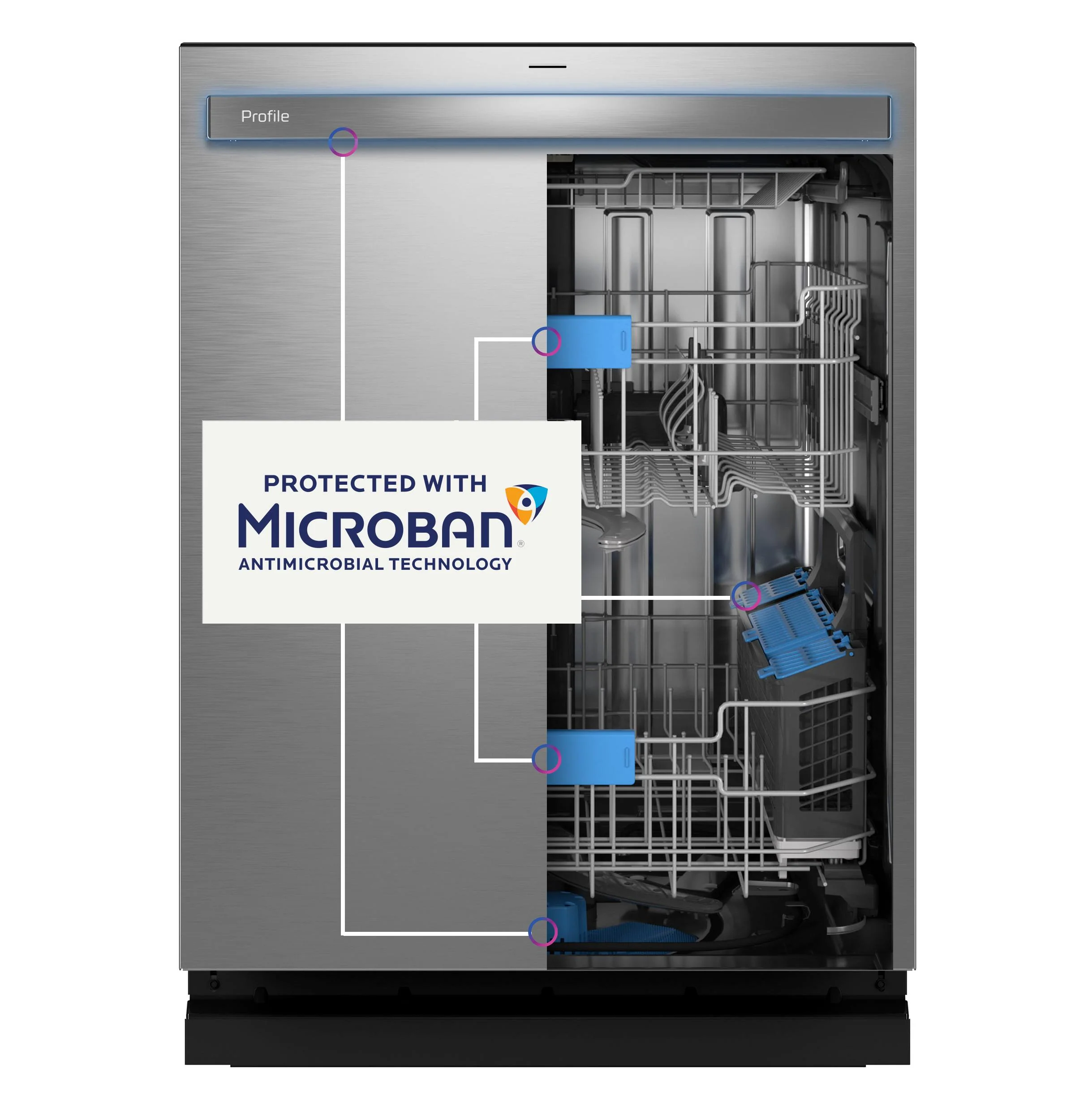 PDT755SYVFS GE Profile™ ENERGY STAR Smart UltraFresh System Dishwasher with Microban™ Antimicrobial Technology with Deep Clean Washing 3rd Rack, 42 dBA - Image 7