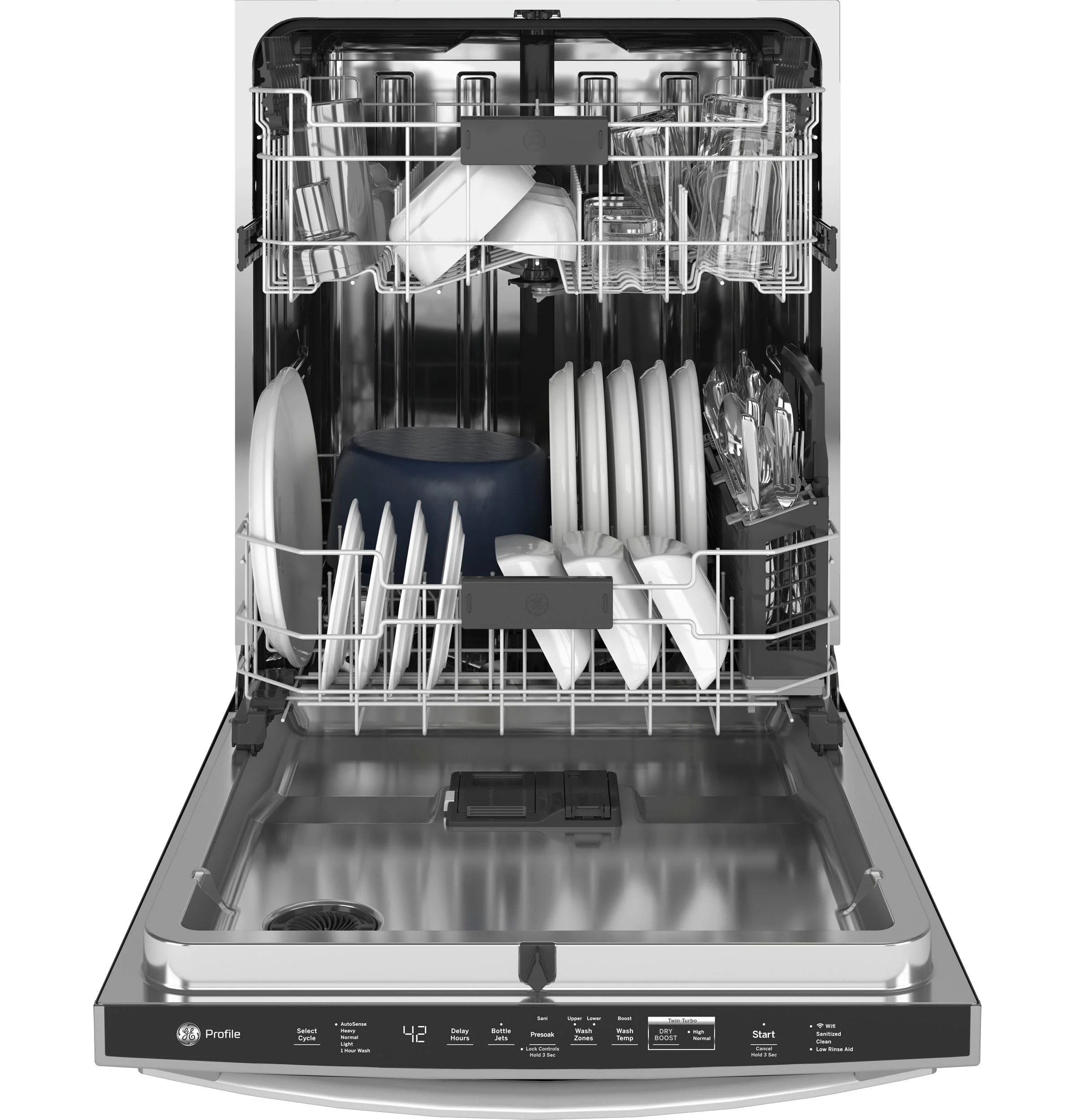 GE Profile™ ENERGY STAR® Fingerprint Resistant Top Control with Stainless Steel Interior Dishwasher with Sanitize Cycle - Image 5