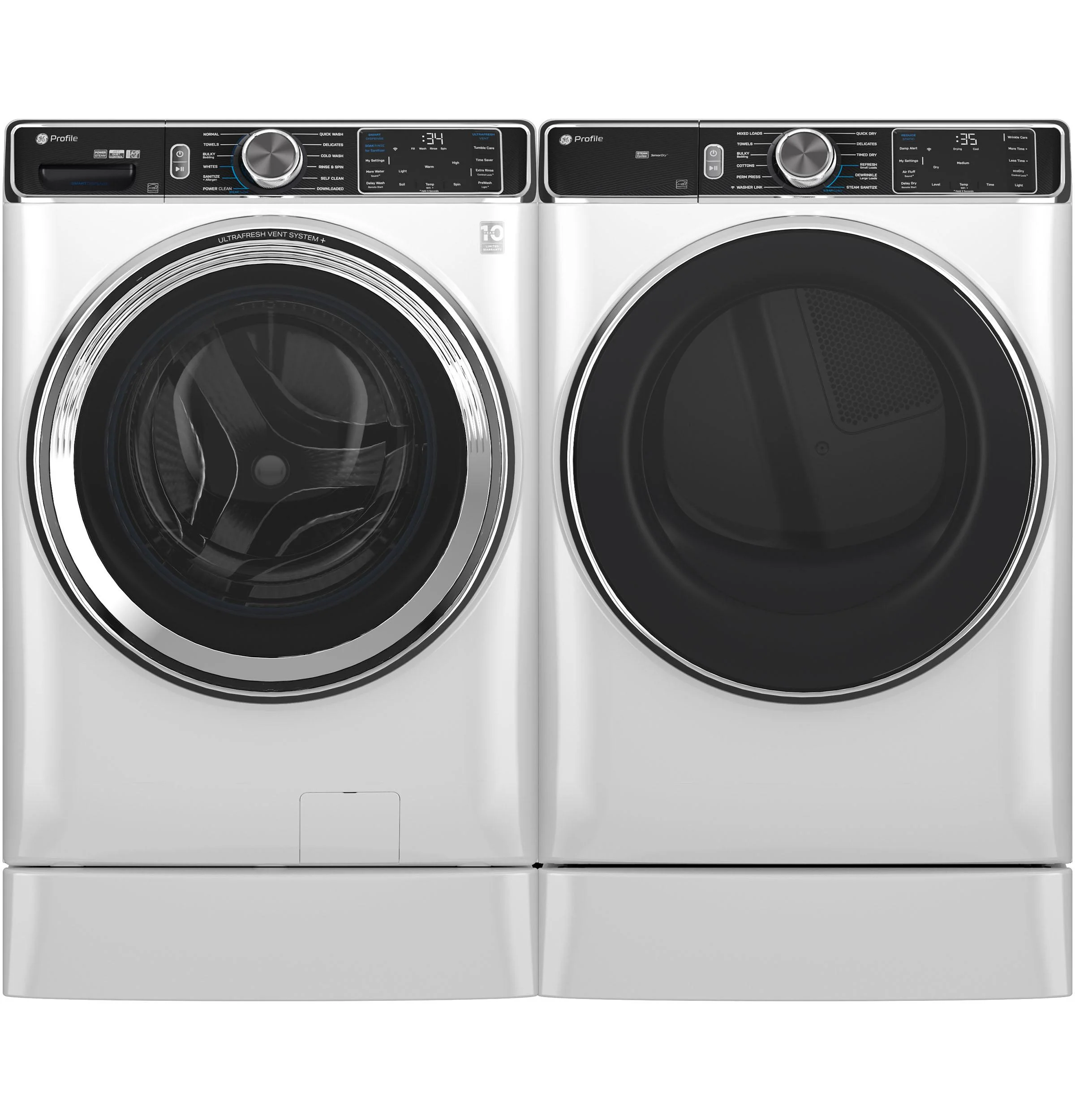 PFD87ESSVWW GE Profile™ 7.8 cu. ft. Capacity Smart Front Load Electric Dryer with Steam and Sanitize Cycle - Image 19