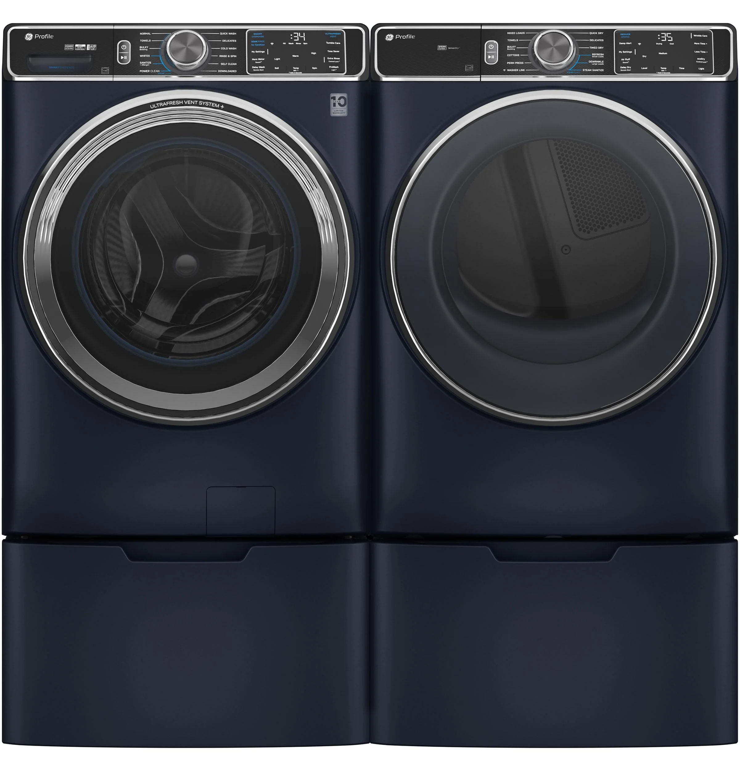 PFD87GSPVRS GE Profile™ 7.8 cu. ft. Capacity Smart Front Load Gas Dryer with Steam and Sanitize Cycle - Image 17