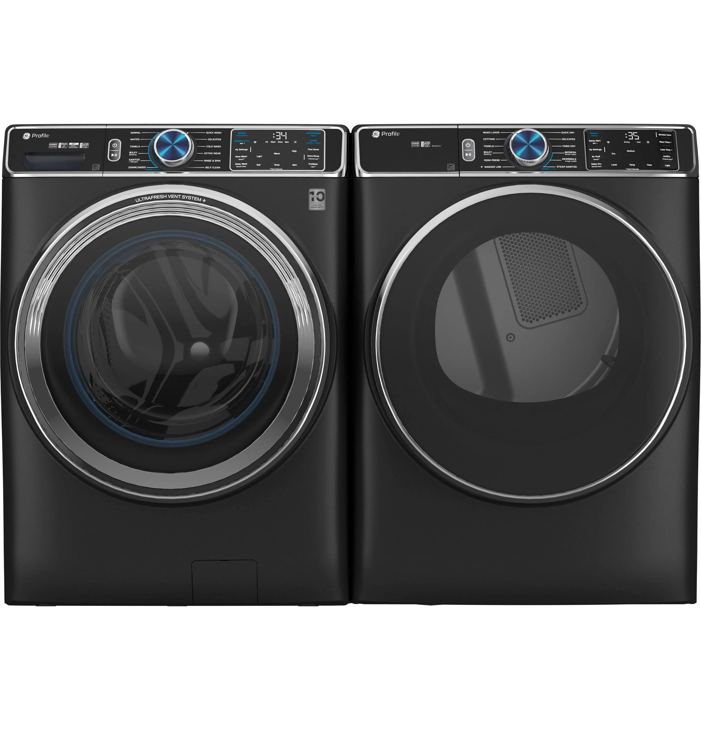 PFD95ESPTDS GE Profile™ ENERGY STAR® 7.8 cu. ft. Capacity Smart Front Load Electric Dryer with Steam and Sanitize Cycle - Image 9