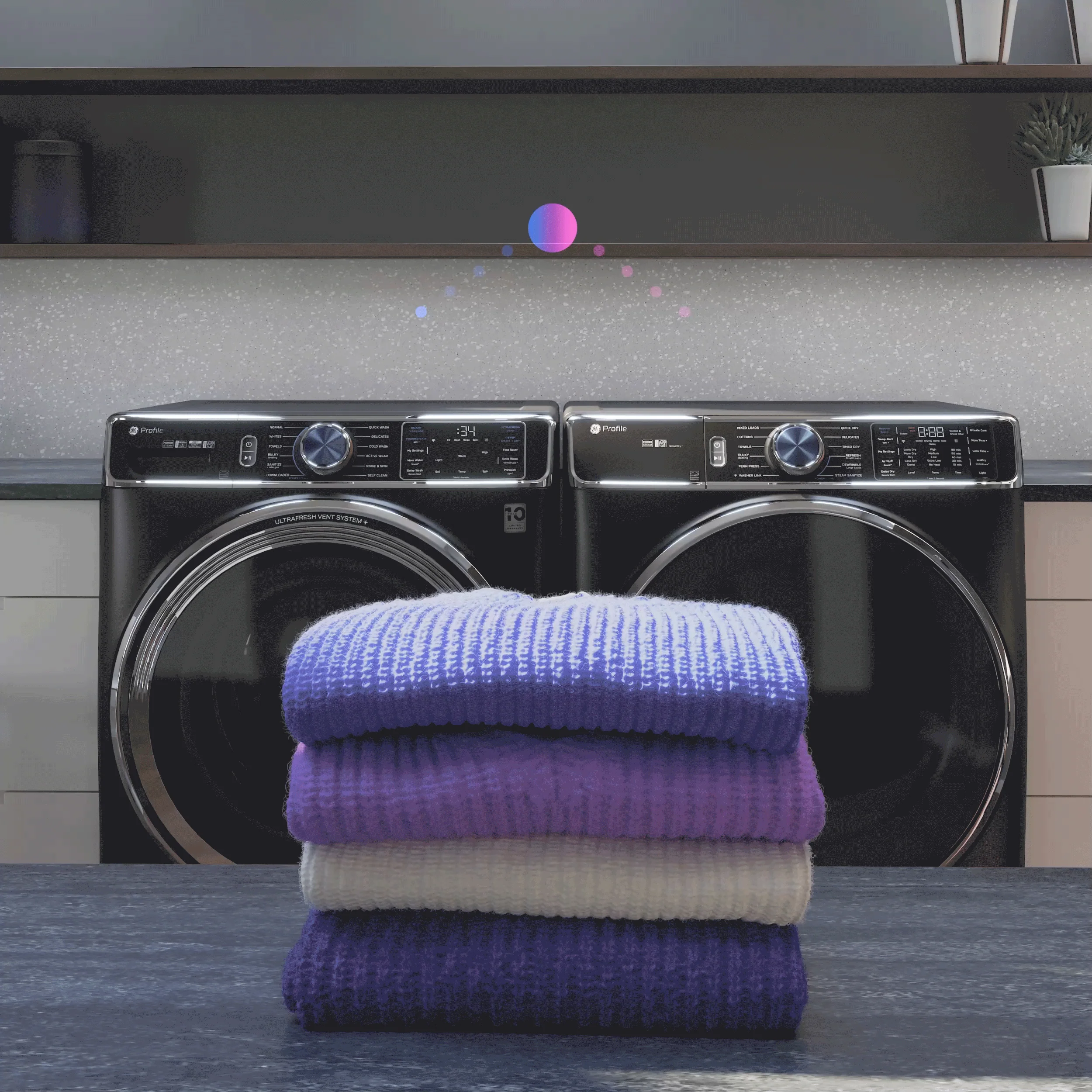 PFD95ESPWGN GE Profile™ ENERGY STAR® 7.8 cu. ft. Capacity Smart Front Load Electric Dryer with Steam and Sanitize Cycle - Image 19