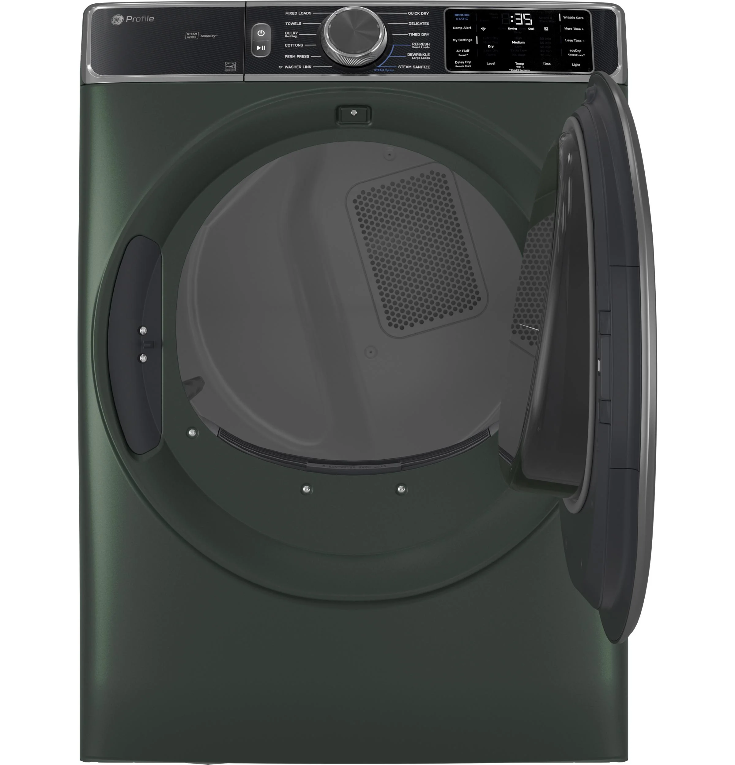 PFD95ESPWGN GE Profile™ ENERGY STAR® 7.8 cu. ft. Capacity Smart Front Load Electric Dryer with Steam and Sanitize Cycle - Image 2