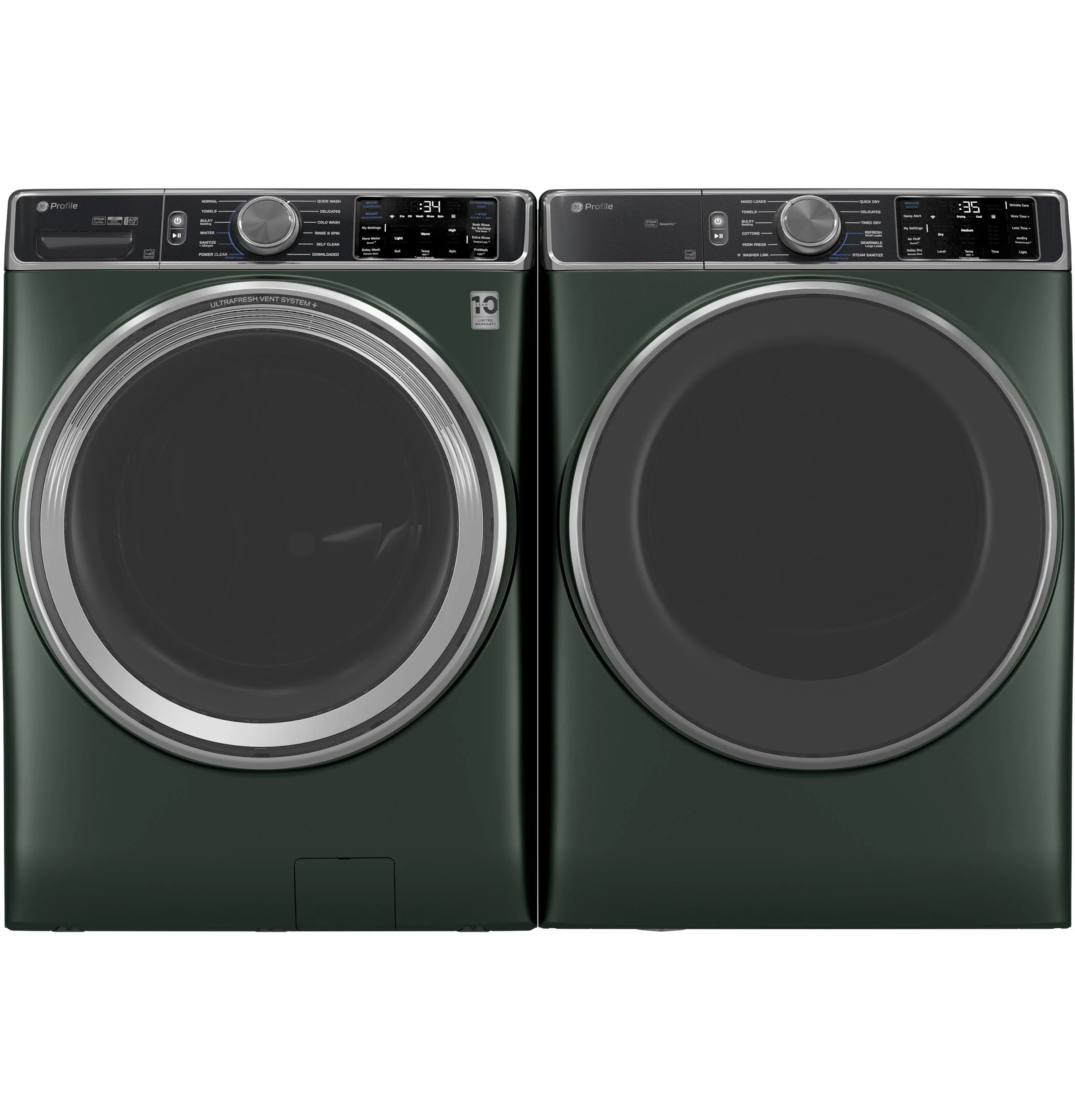 PFD95GSPWGN GE Profile™ ENERGY STAR® 7.8 cu. ft. Capacity Smart Front Load Gas Dryer with Steam and Sanitize Cycle - Image 8