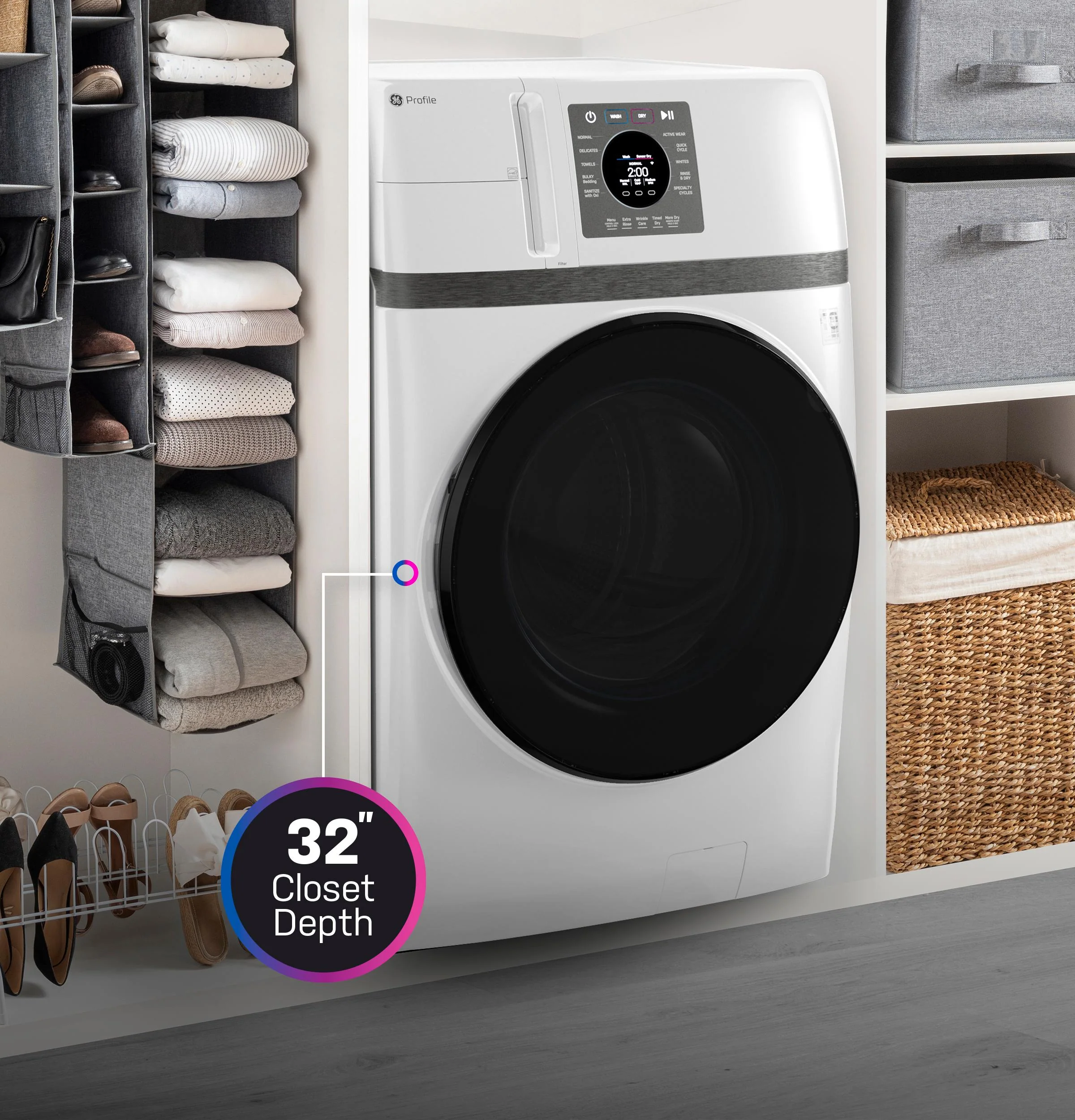 PFQ83HSSWWW GE Profile™ ENERGY STAR® 4.6 cu. ft. Capacity UltraFast Combo with Ventless Inverter Heat Pump Technology Washer/Dryer - Image 20