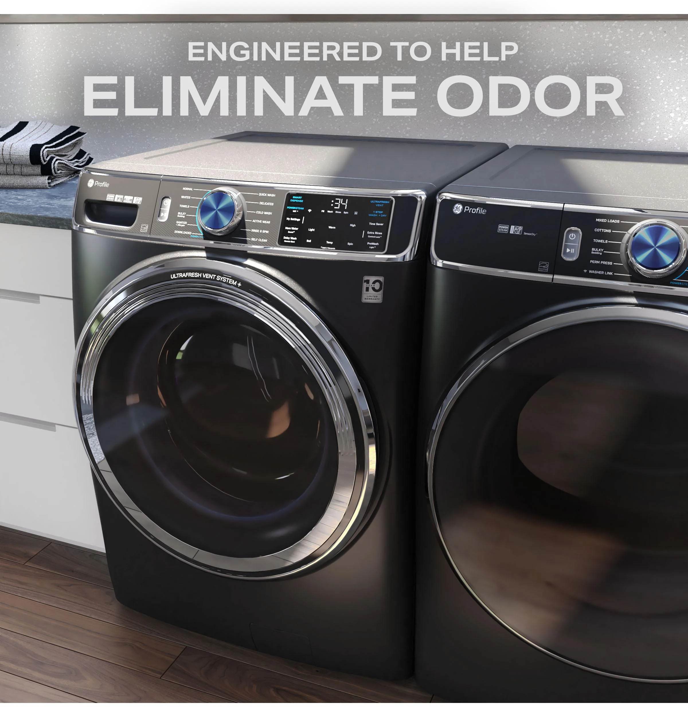PFW950SPTDS GE Profile™ 5.3 cu. ft. Capacity Smart Front Load ENERGY STAR® Steam Washer with Adaptive SmartDispense™ UltraFresh Vent System Plus™ with OdorBlock™ - Image 22