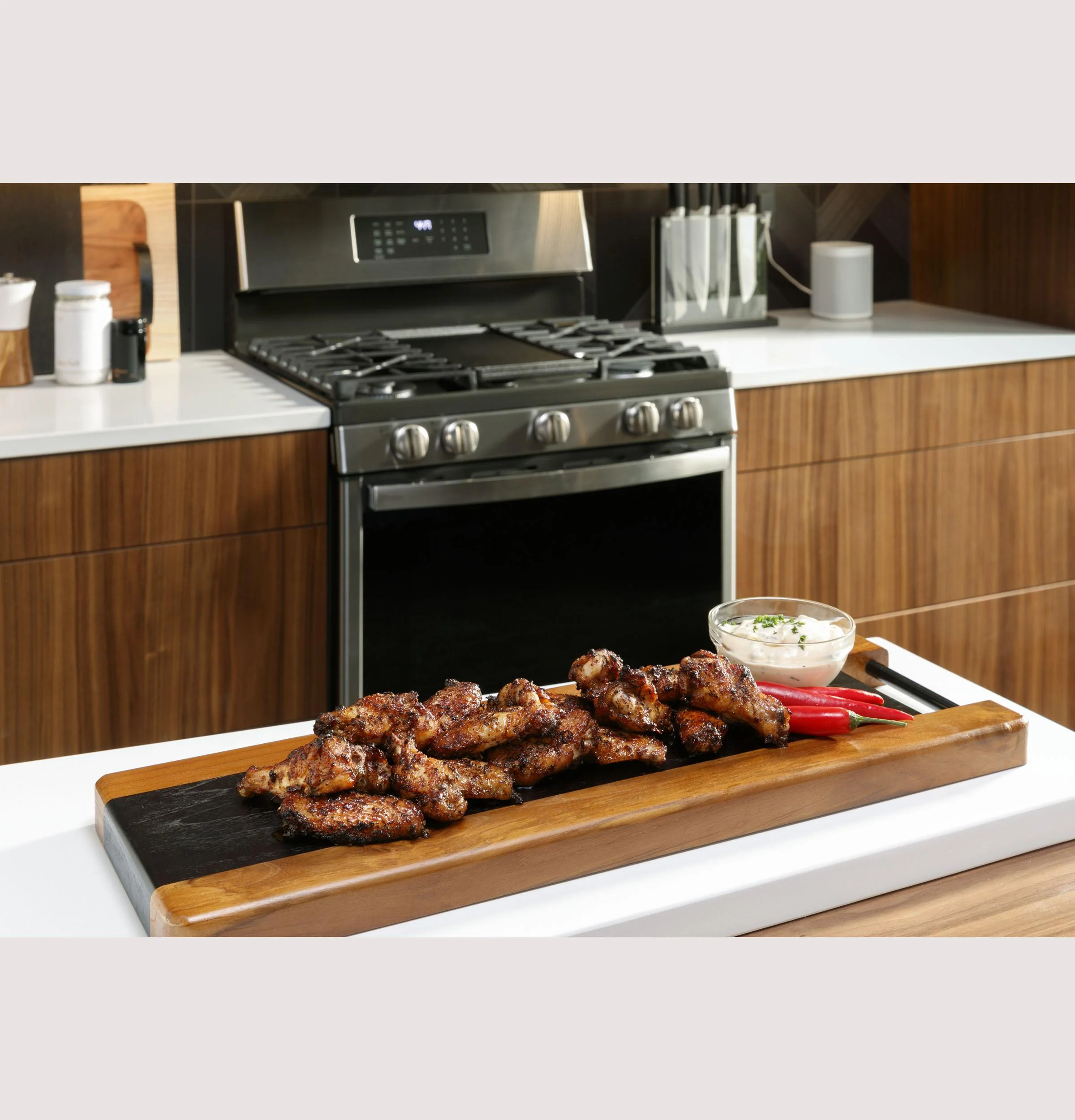 PGB965BPTS GE Profile™ 30" Free-Standing Gas Double Oven Convection Range with No Preheat Air Fry - Image 12