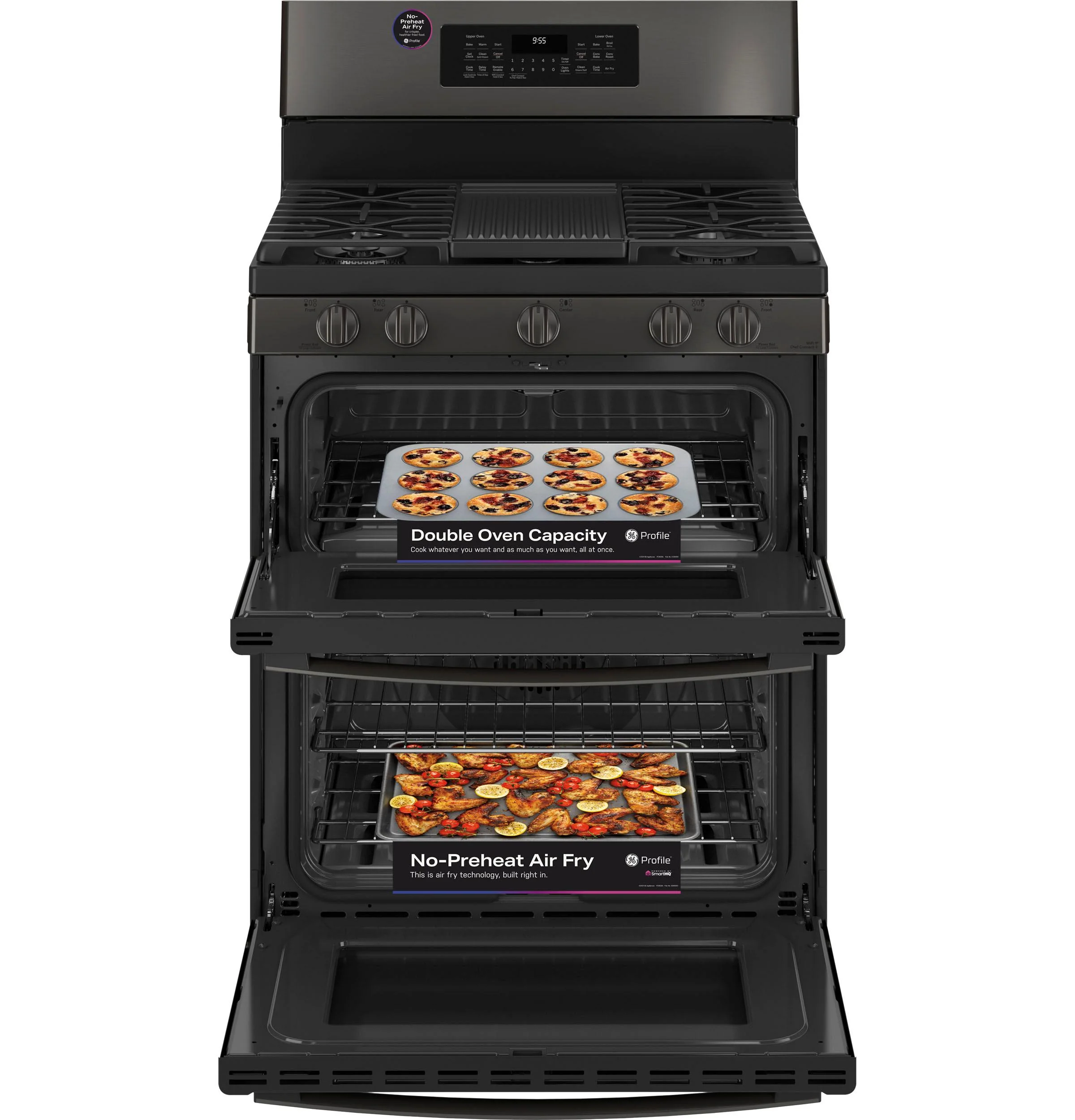 PGB965BPTS GE Profile™ 30" Free-Standing Gas Double Oven Convection Range with No Preheat Air Fry - Image 28