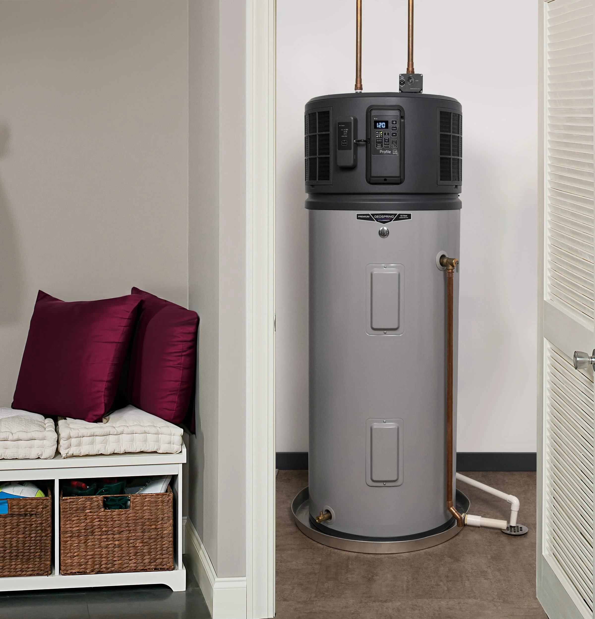 PH50S10BPY GE Profile™ GEOSPRING™ Smart Hybrid Heat Pump Water Heater 50-gallon - 240V - FlexCapacity - Image 3