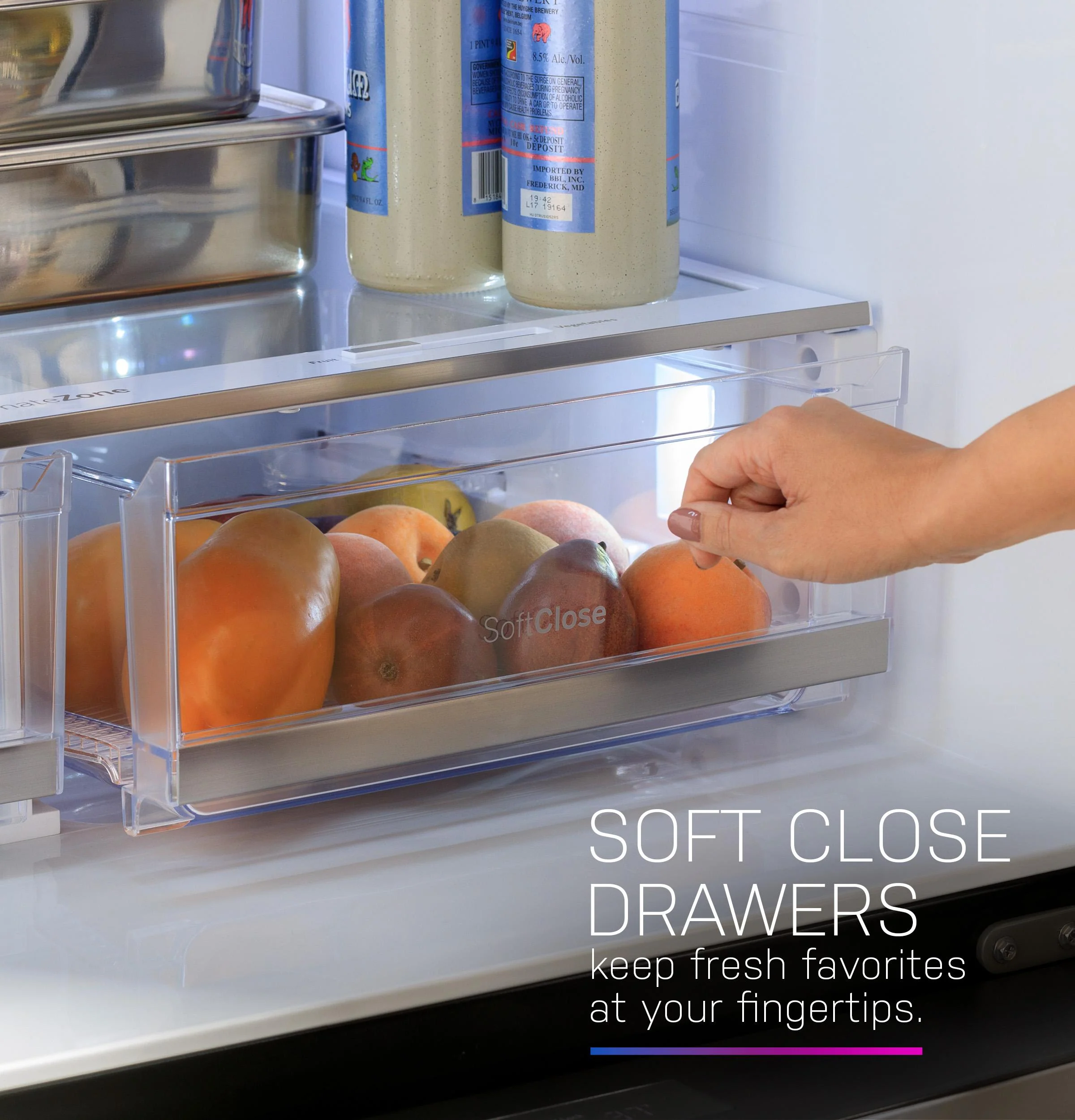 PJD23BYWFS GE Profile™ ENERGY STAR® 23.3 Cu. Ft. Smart Counter-Depth Fingerprint Resistant 4-Door French-Door Refrigerator with Door In Door - Image 17