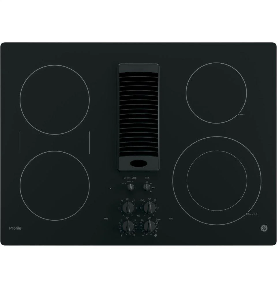 PP9830DRBB GE Profile™ 30" Downdraft Electric Cooktop