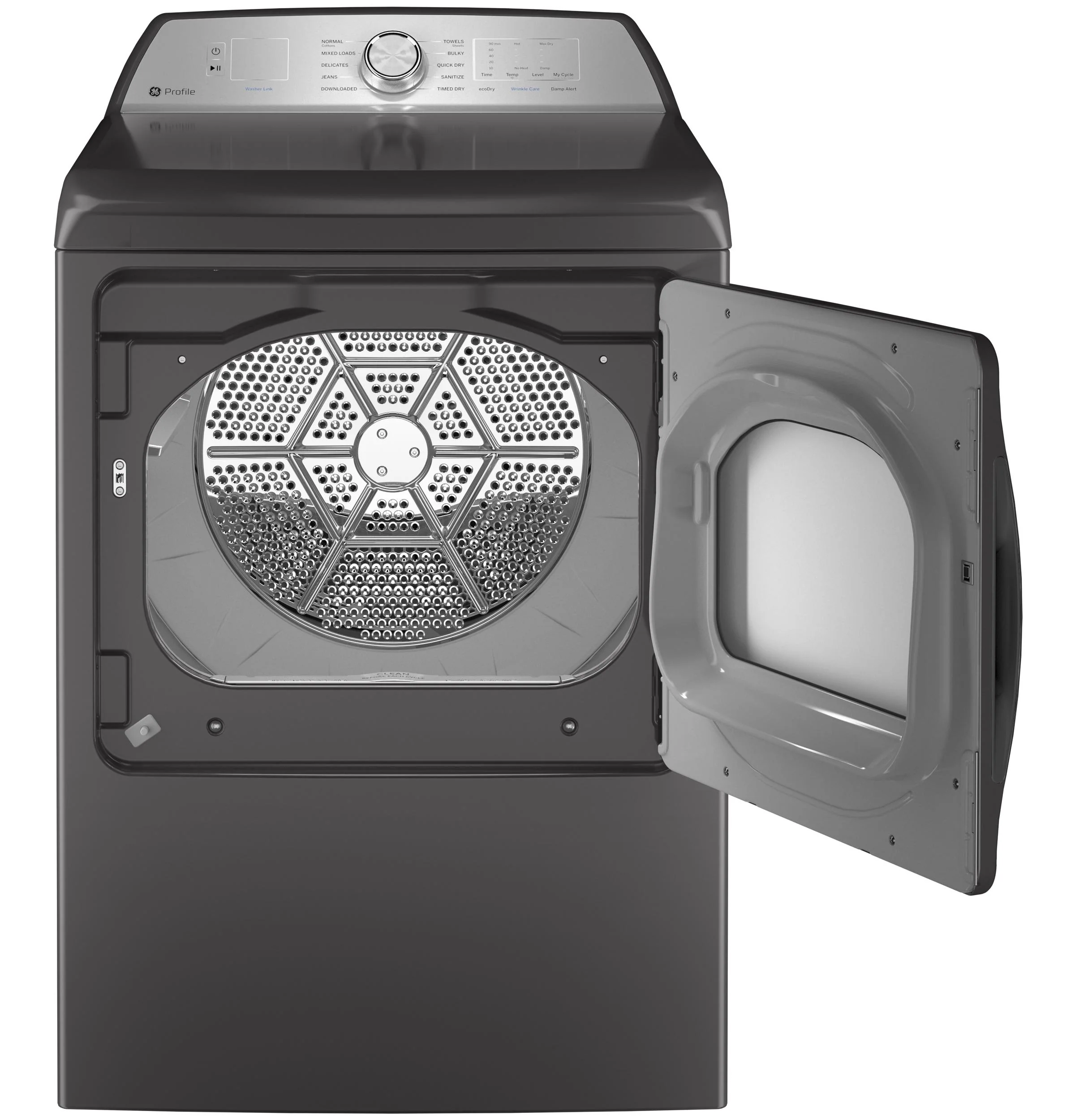 PTD60EBPRDG GE Profile™ ENERGY STAR® 7.4 cu. ft. Capacity aluminized alloy drum Electric Dryer with Sanitize Cycle and Sensor Dry - Image 4