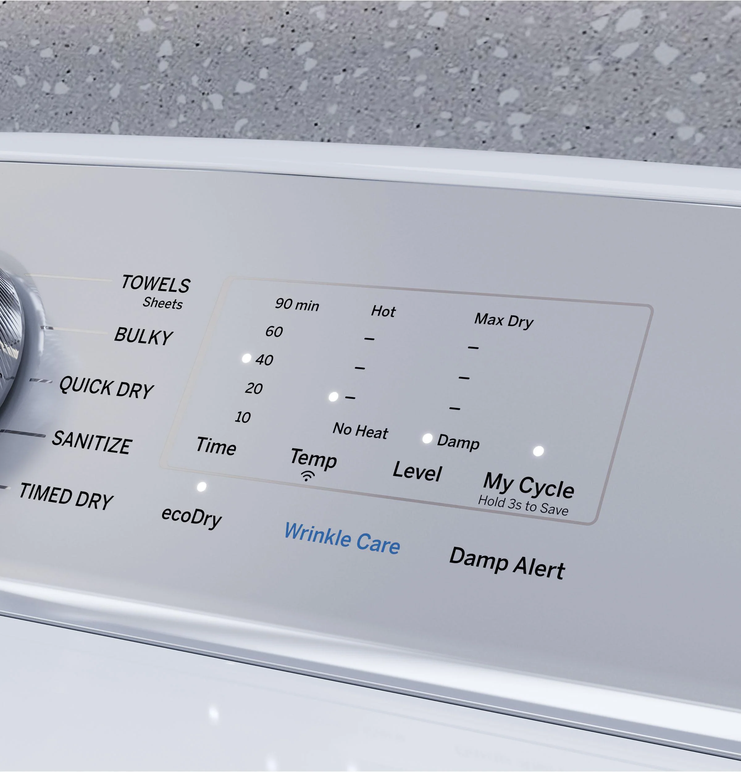 PTD60EBSRWS GE Profile™ ENERGY STAR® 7.4 cu. ft. Capacity aluminized alloy drum Electric Dryer with Sanitize Cycle and Sensor Dry - Image 17