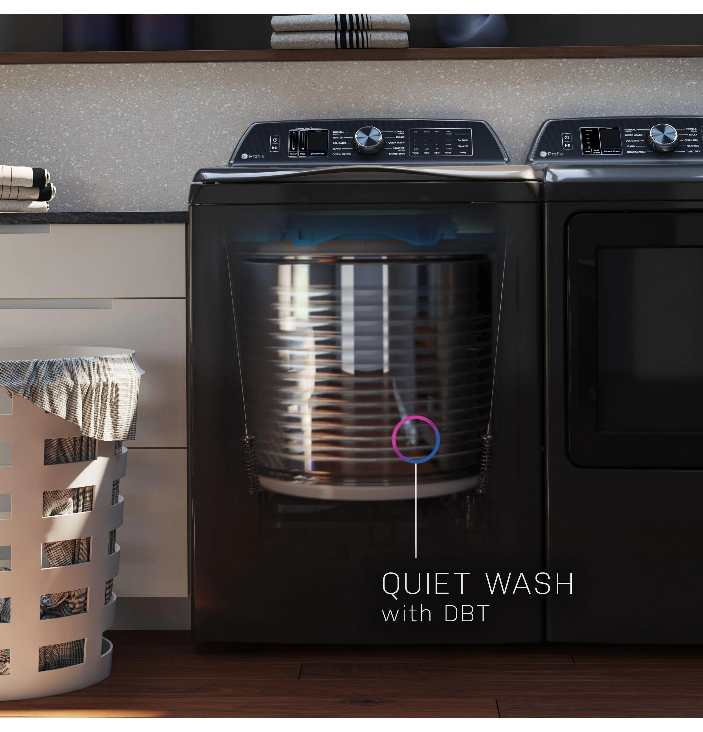 PTW705BPTDG GE Profile™ ENERGY STAR® 5.3 cu. ft. Capacity Washer with Smarter Wash Technology and FlexDispense™ - Image 35