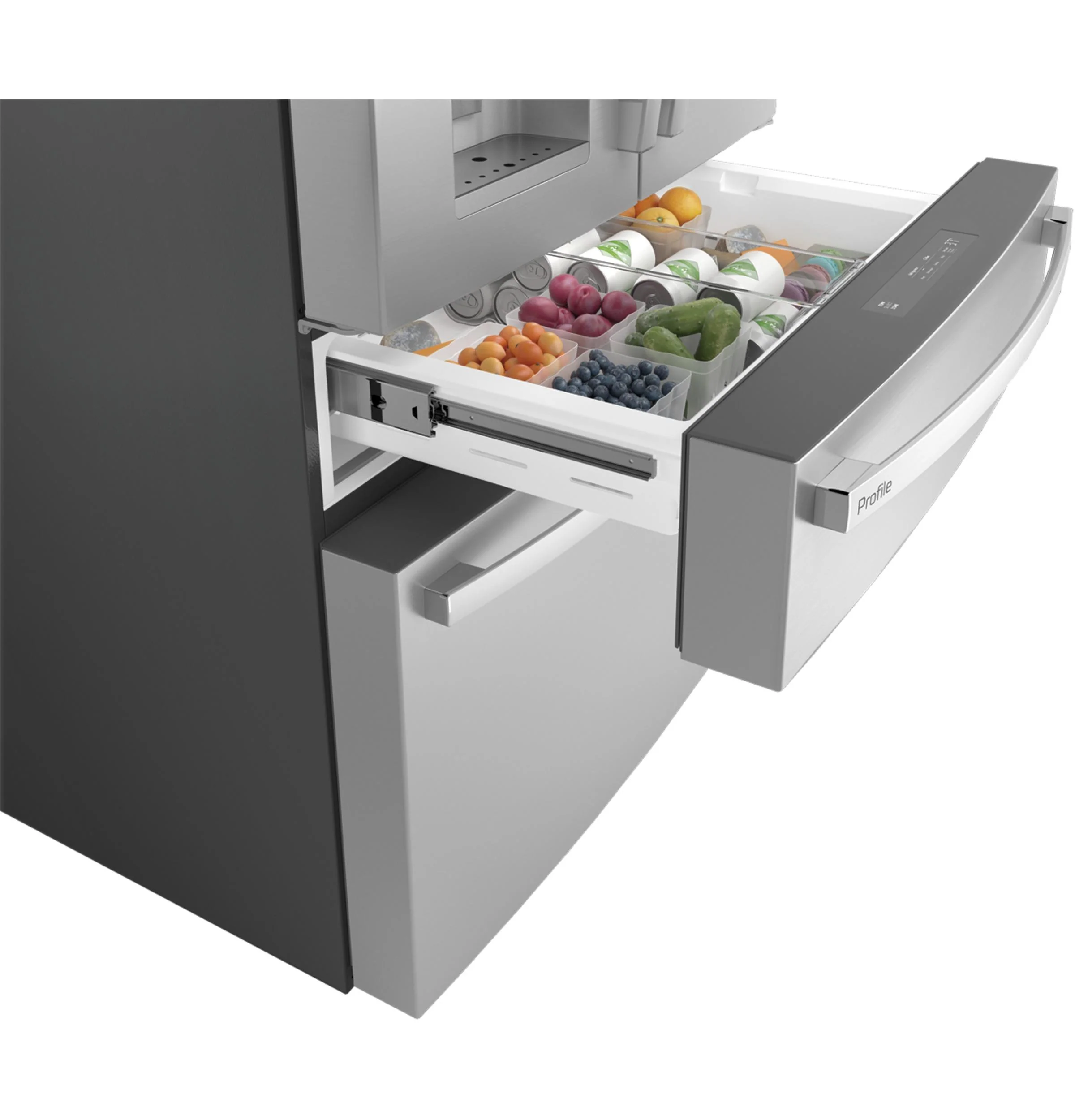 PVD28BYNFS GE Profile™ ENERGY STAR® 27.9 Cu. Ft. Smart Fingerprint Resistant 4-Door French-Door Refrigerator with Door In Door - Image 23
