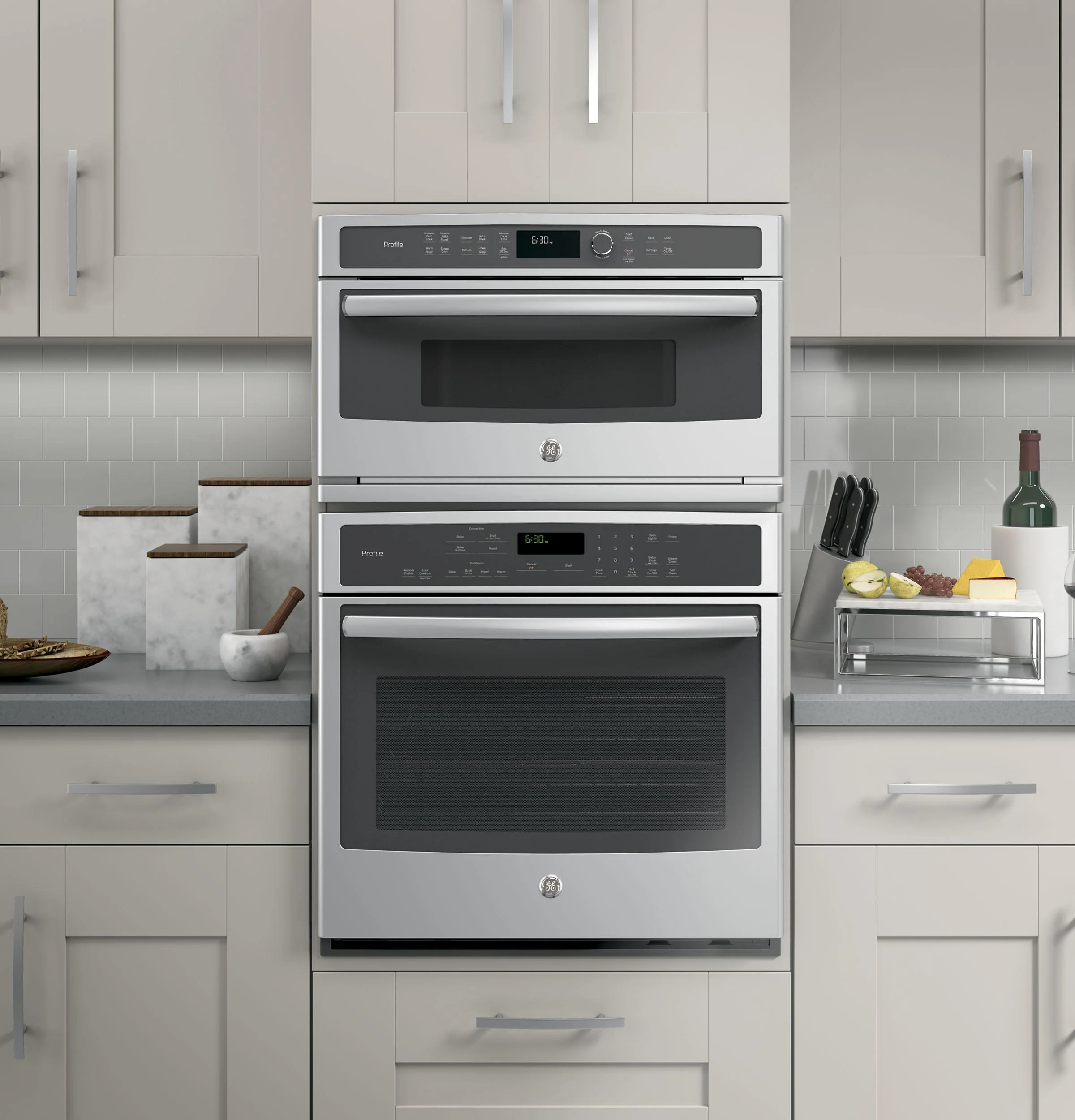 PWB7030SLSS GE Profile™ Built-In Microwave/Convection Oven - Image 3