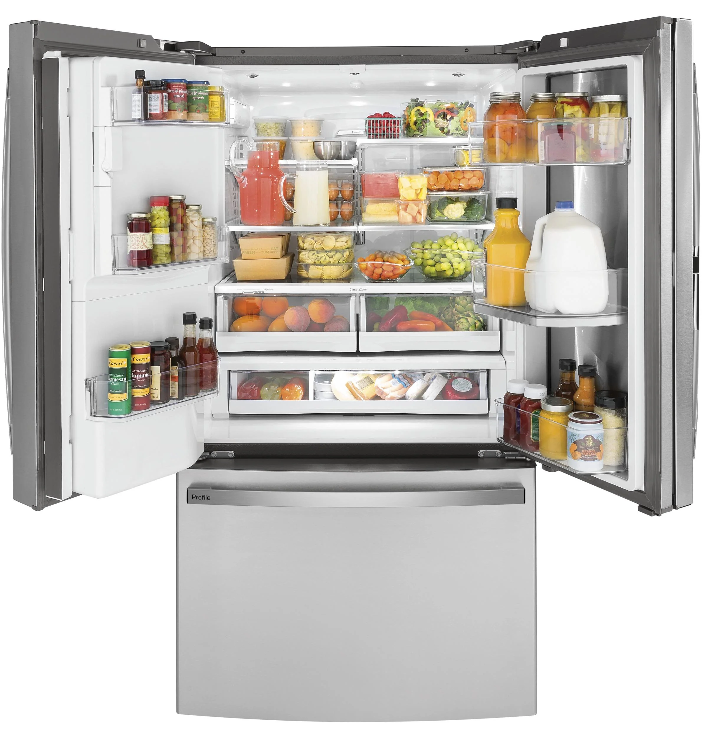 PYD22KYNFS GE Profile™ 22.1 Cu. Ft. Counter-Depth Fingerprint Resistant French-Door Refrigerator with Door In Door and Hands-Free AutoFill - Image 15