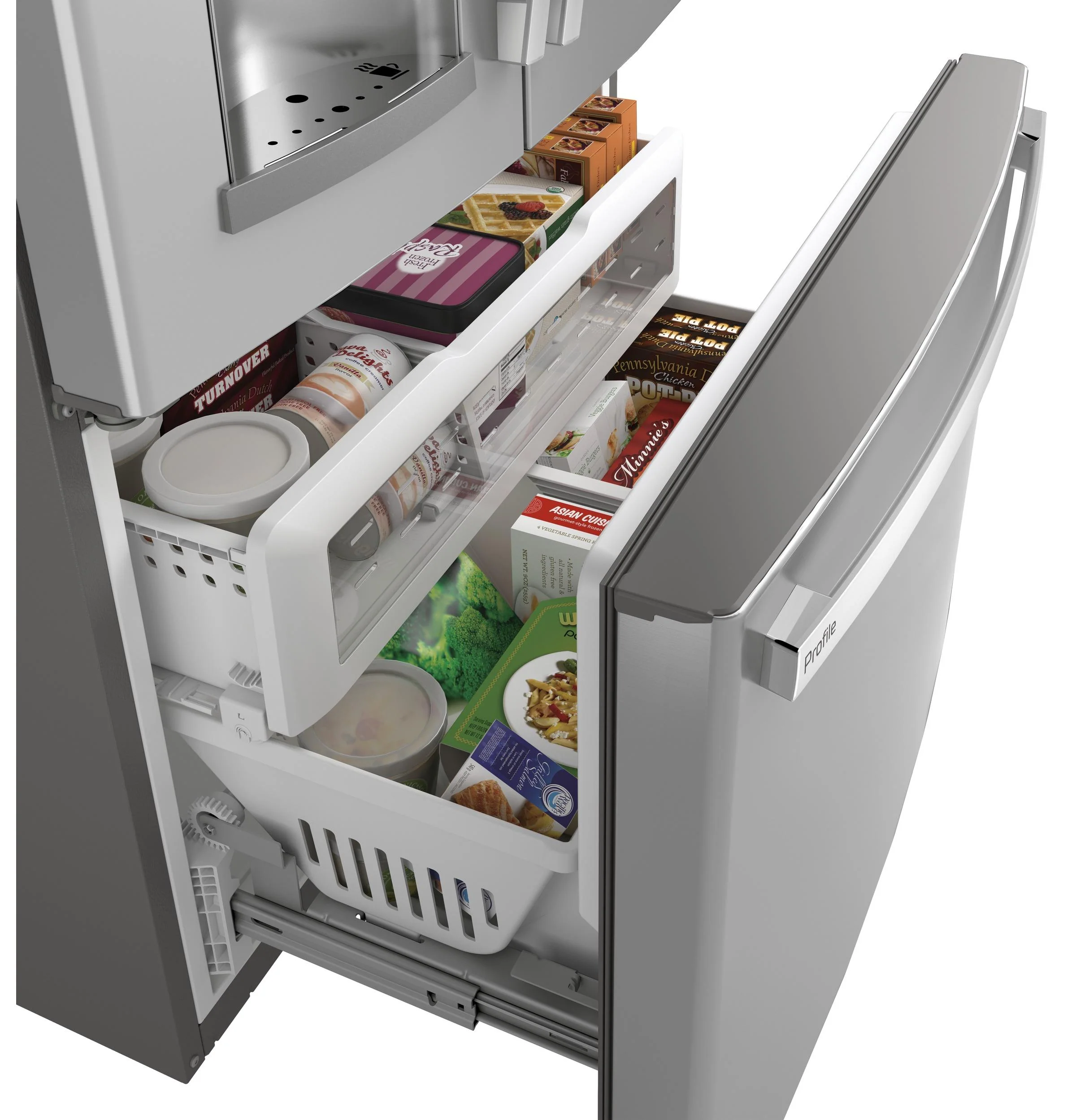 GE Profile™ Series ENERGY STAR® 22.1 Cu. Ft. Smart Counter-Depth Fingerprint Resistant French-Door Refrigerator with Keurig® K-Cup® Brewing System - Image 6