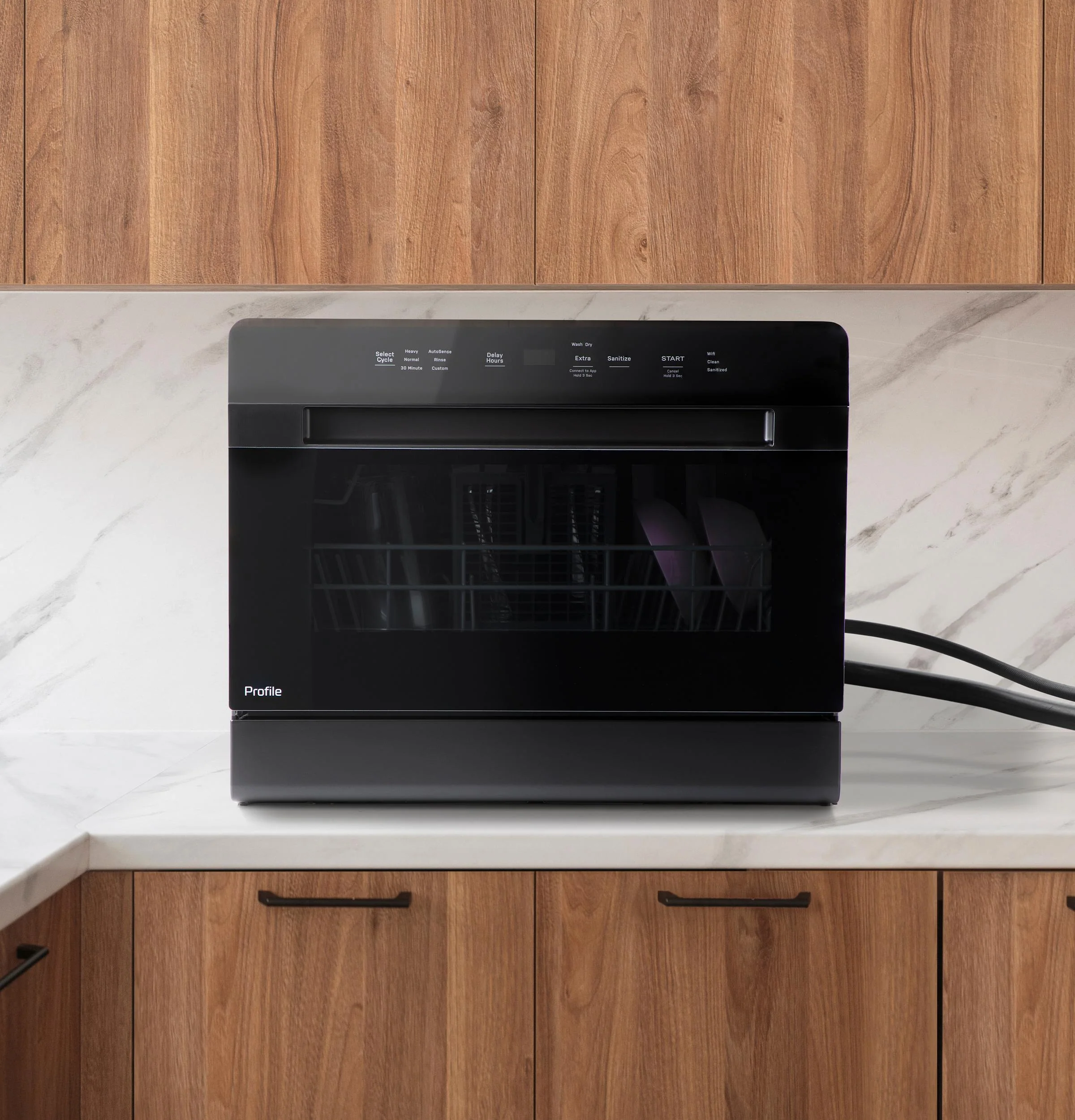 PZF560HGWBB GE Profile™ ENERGY STAR® Smart Compact Dishwasher for Countertop or Built-In - Image 10