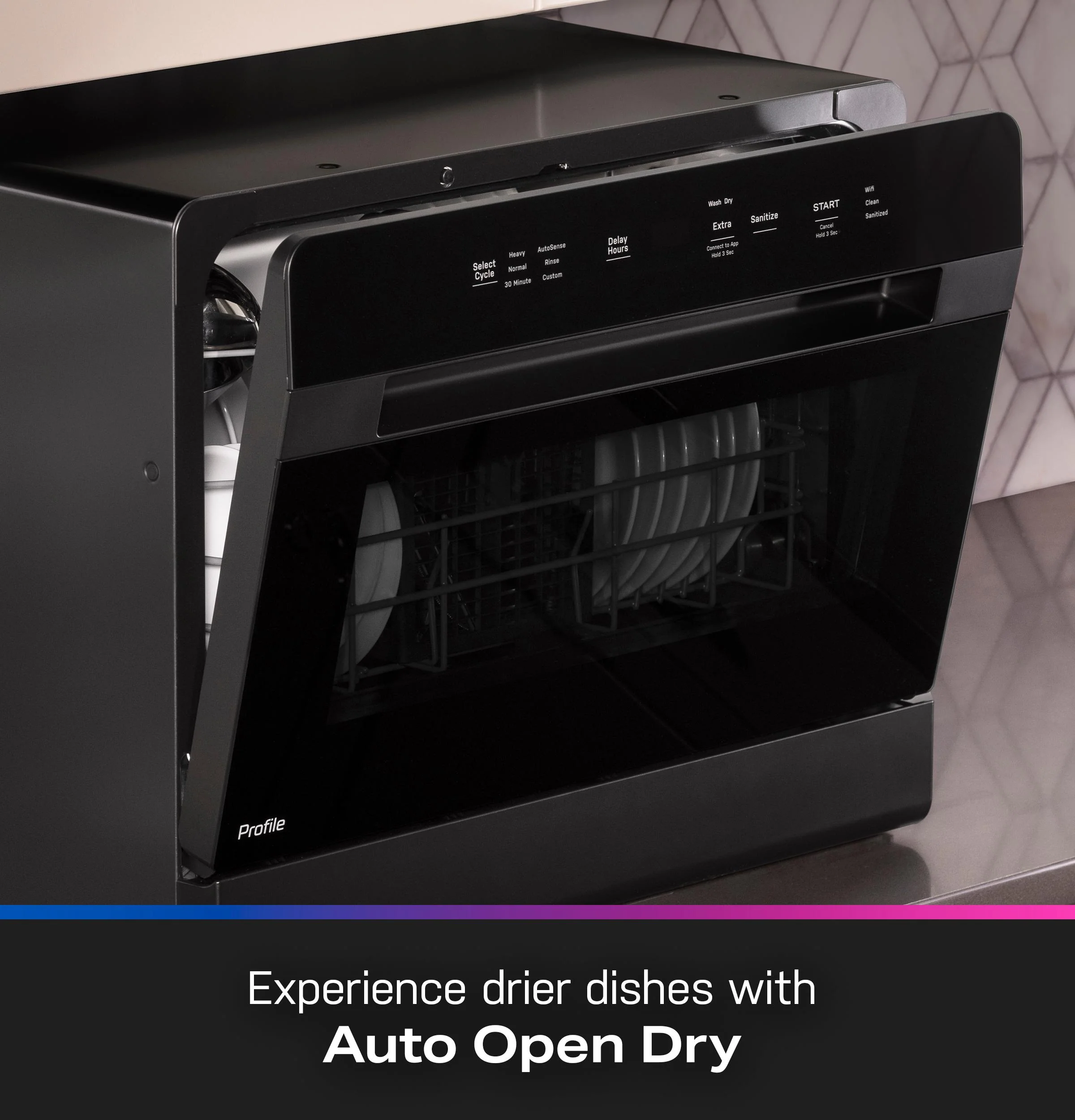 PZF560HGWBB GE Profile™ ENERGY STAR® Smart Compact Dishwasher for Countertop or Built-In - Image 14