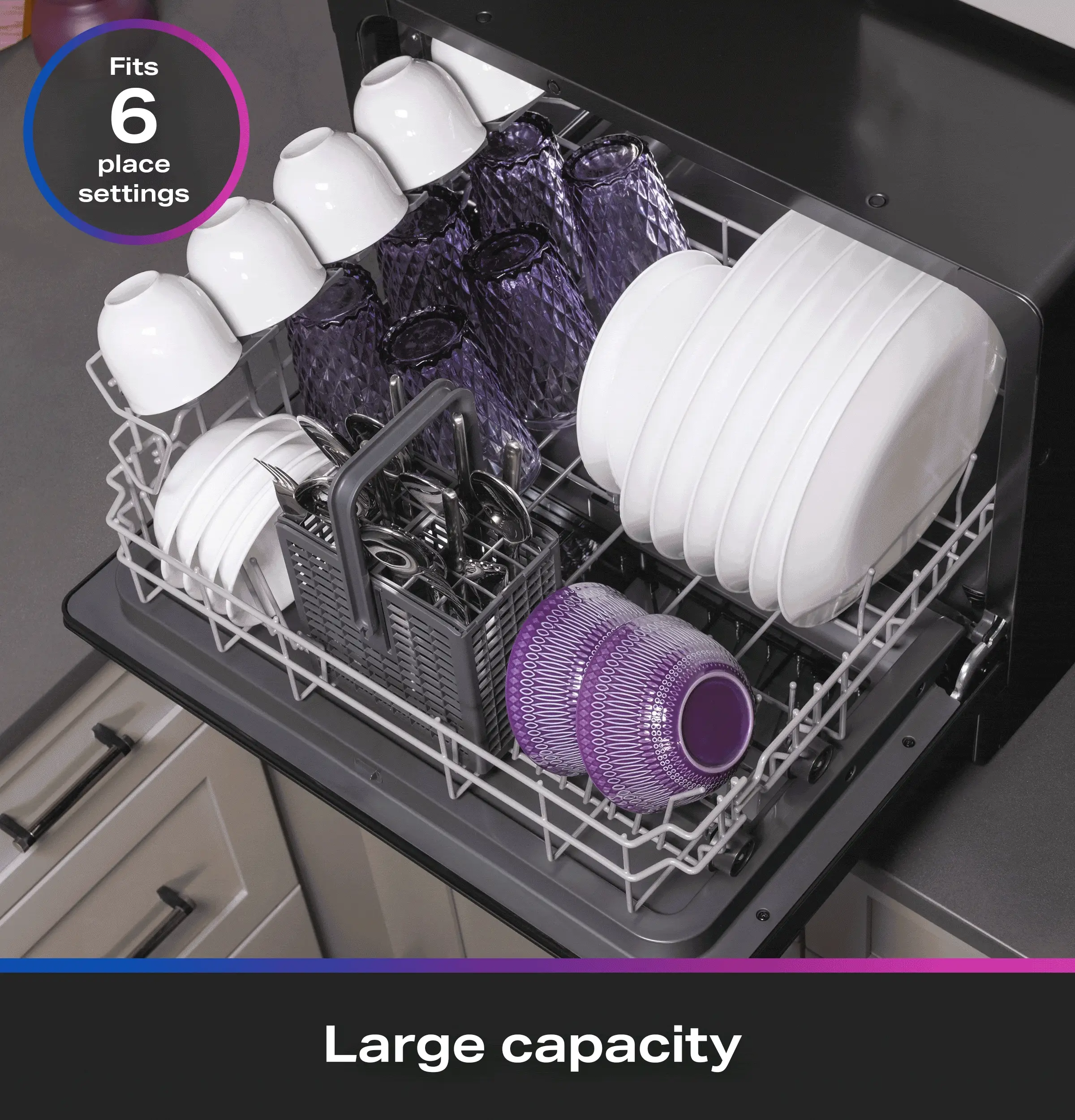 PZF560HGWBB GE Profile™ ENERGY STAR® Smart Compact Dishwasher for Countertop or Built-In - Image 18