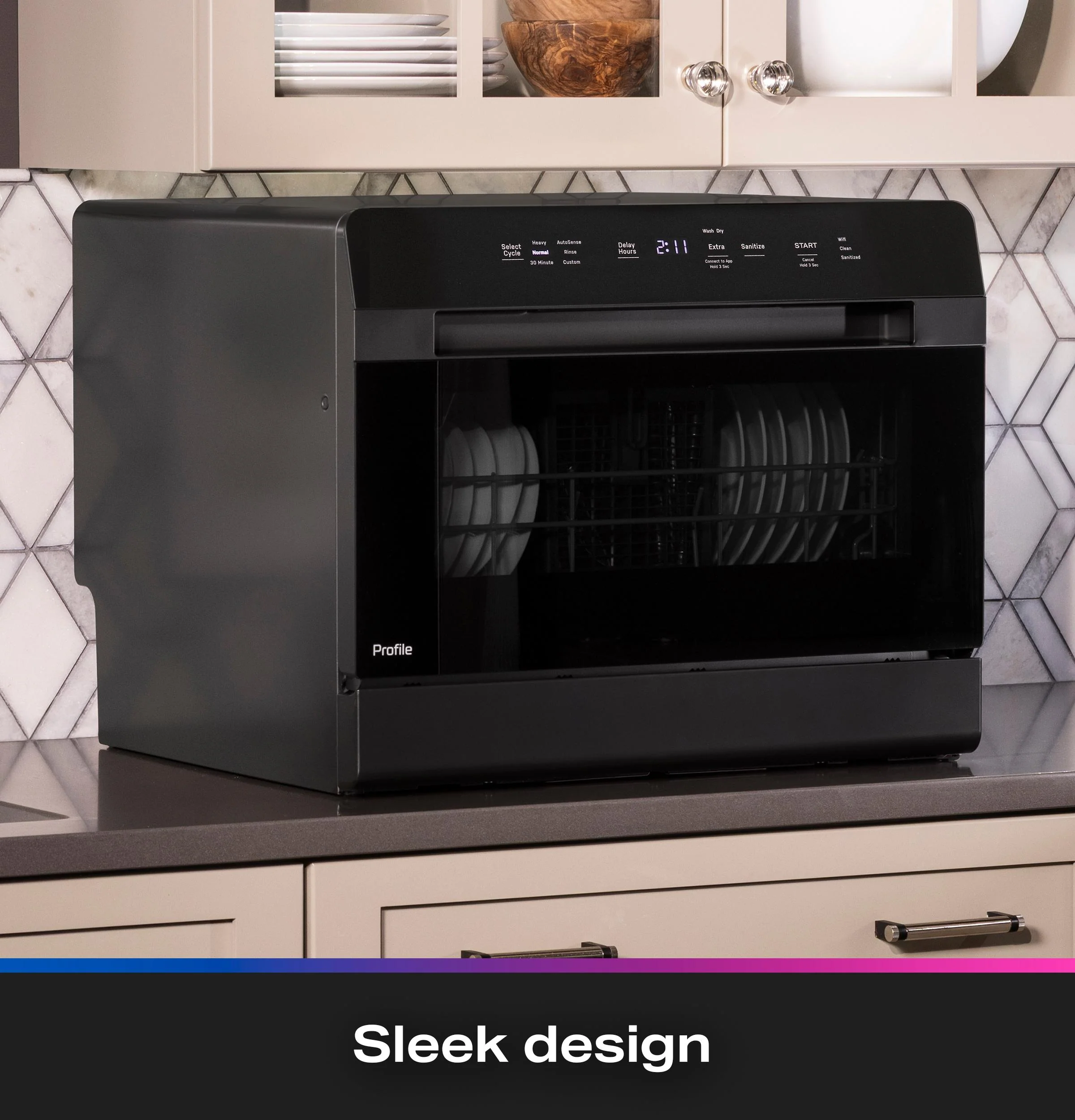 PZF560HGWBB GE Profile™ ENERGY STAR® Smart Compact Dishwasher for Countertop or Built-In - Image 23