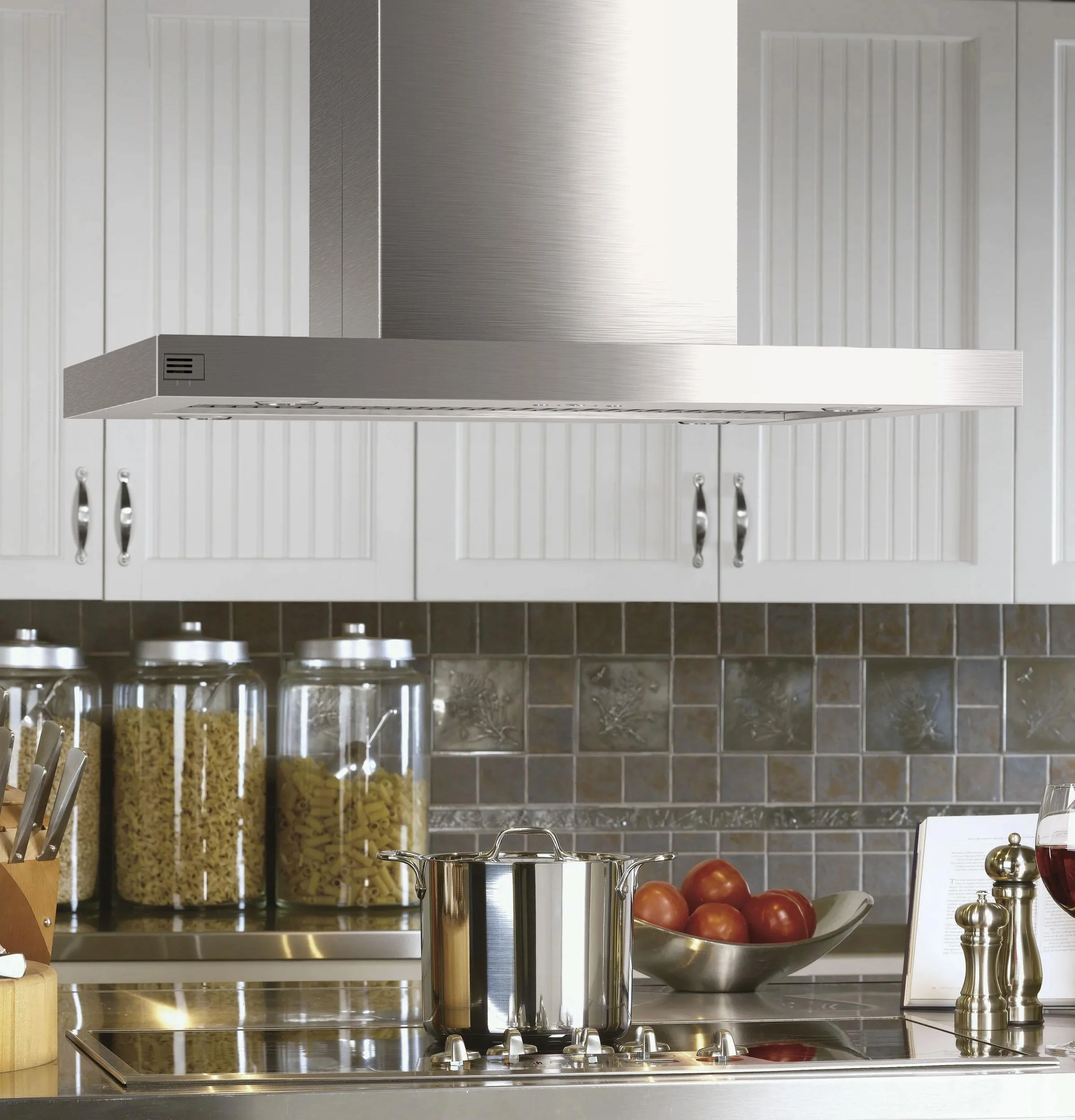 Ge Appliances UVI1036SRSS 36" Designer Island-Mount Chimney Vent Hood with Clean Air Sensors - Image 4