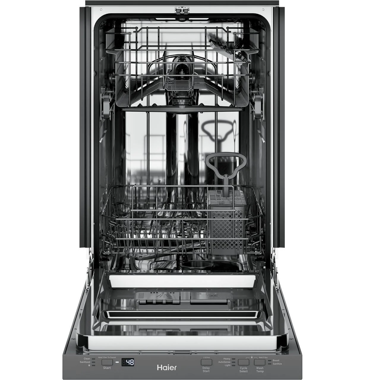 QDT125SSLSS Haier ENERGY STAR® 18" Stainless Steel Interior Dishwasher with Sanitize Cycle - Image 10