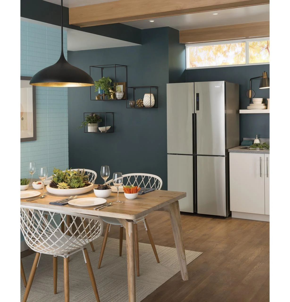 QHE16HYPFS Haier ENERGY STAR® 16.8 Cu. Ft. Quad Door Refrigerator - Image 9