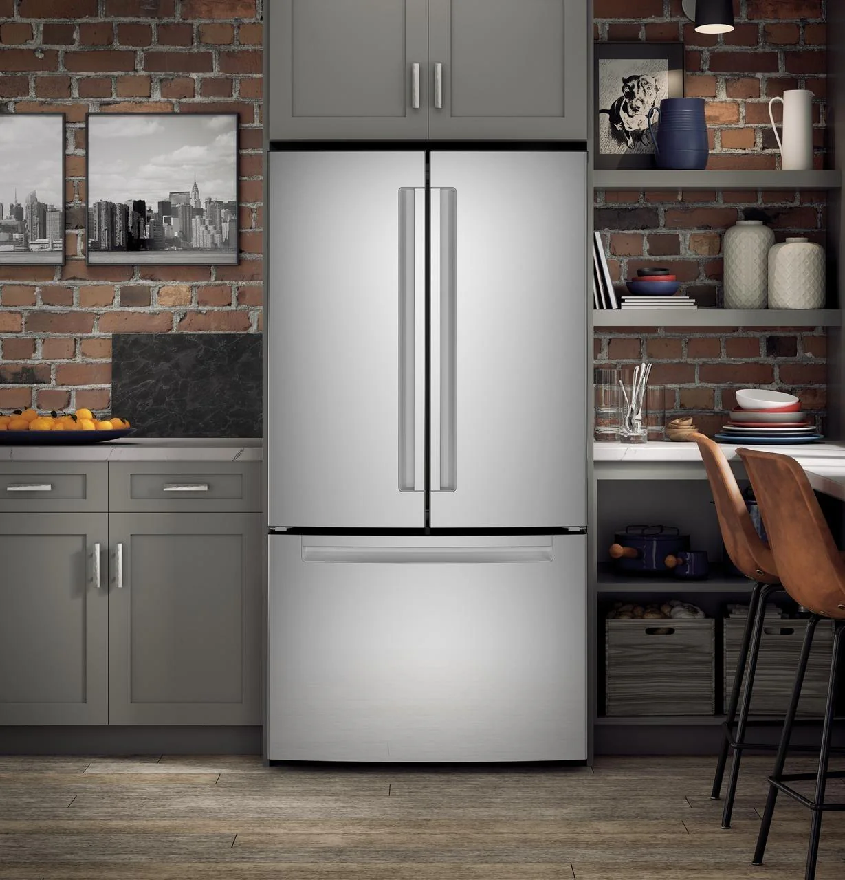 QNE27JYMFS Haier ENERGY STAR® 27.0 Cu. Ft. Fingerprint Resistant French-Door Refrigerator - Image 6