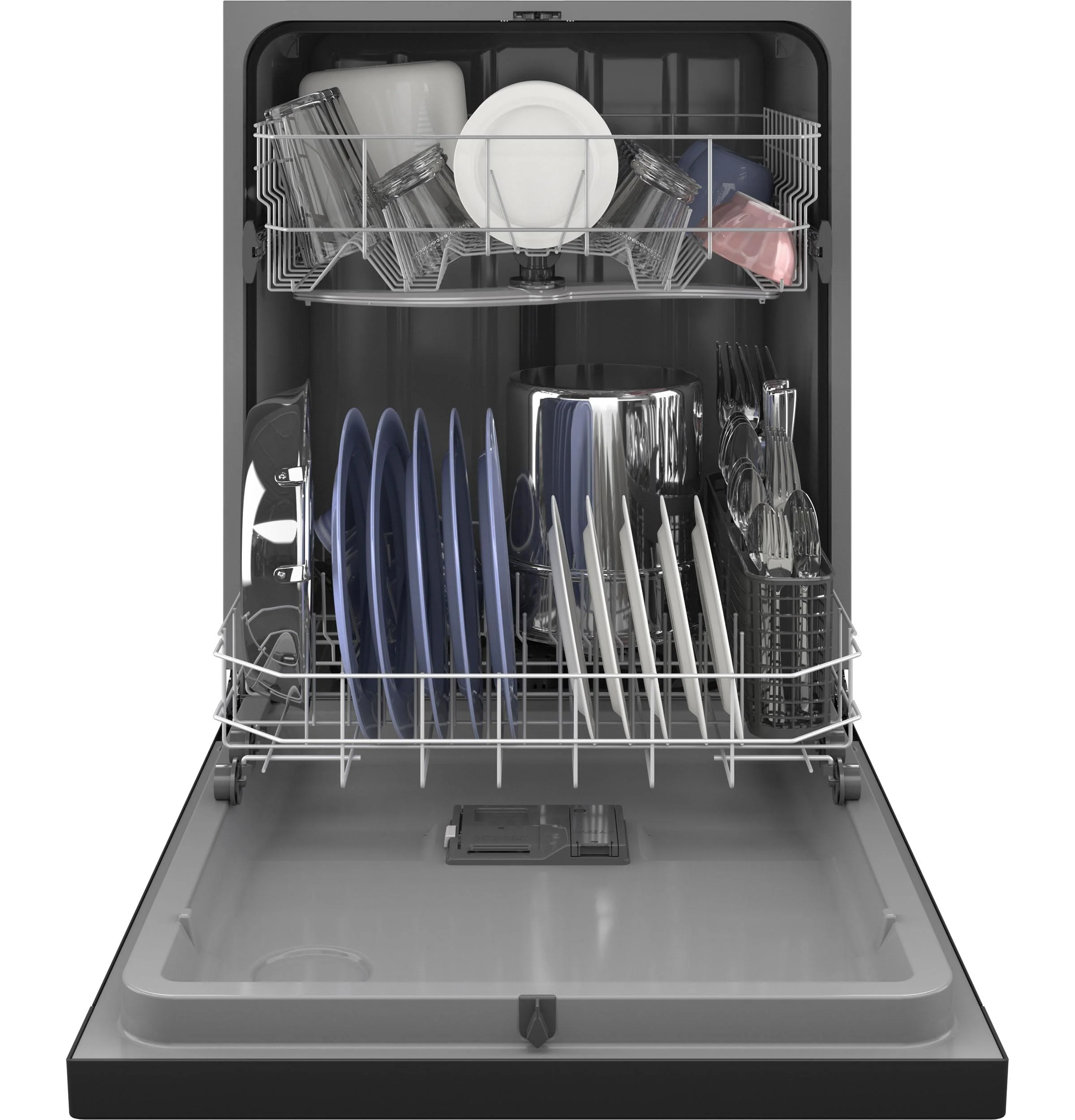 HDF310PGRBB Hotpoint® One Button Dishwasher with Plastic Interior - Image 3