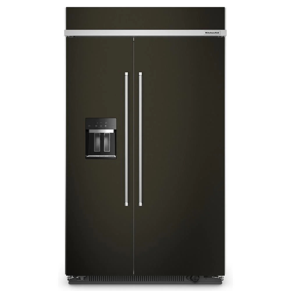 Kitchenaid KBSD708MBS 29.4 Cu. Ft. 48" Built-In Side-by-Side Refrigerator with Ice and Water Dispenser
