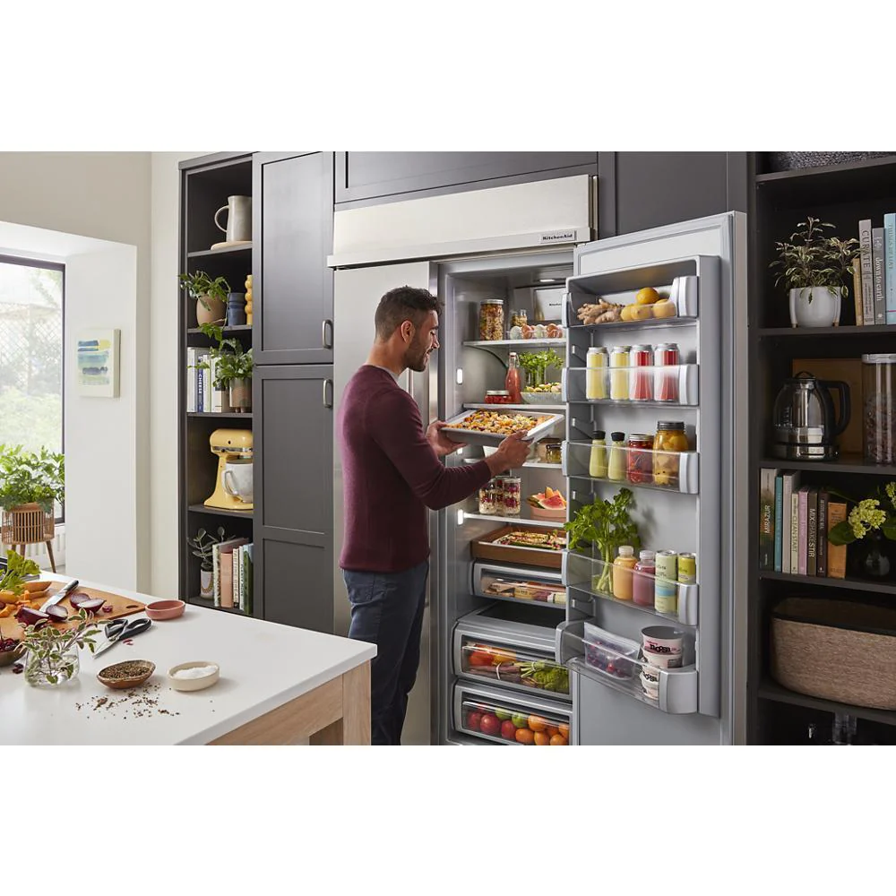 Kitchenaid KBSD708MSS 29.4 Cu. Ft. 48" Built-In Side-by-Side Refrigerator with Ice and Water Dispenser - Image 15