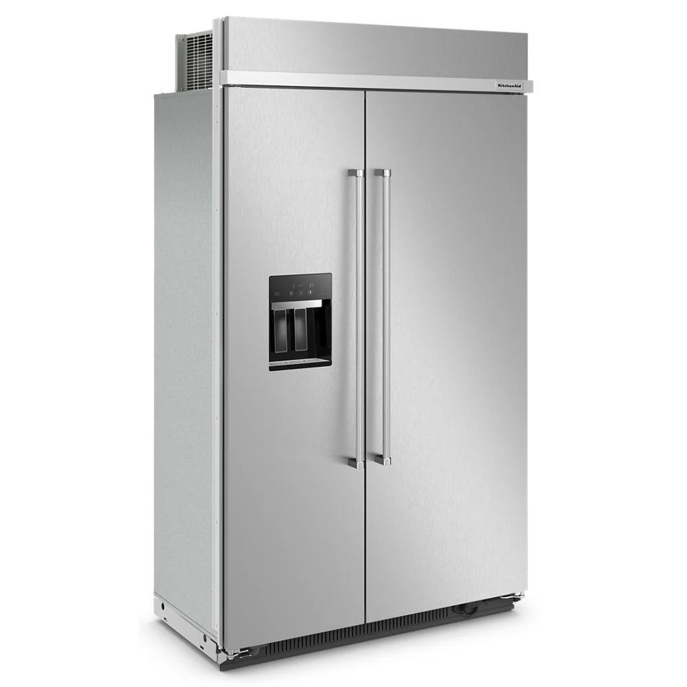 Kitchenaid KBSD708MSS 29.4 Cu. Ft. 48" Built-In Side-by-Side Refrigerator with Ice and Water Dispenser - Image 3
