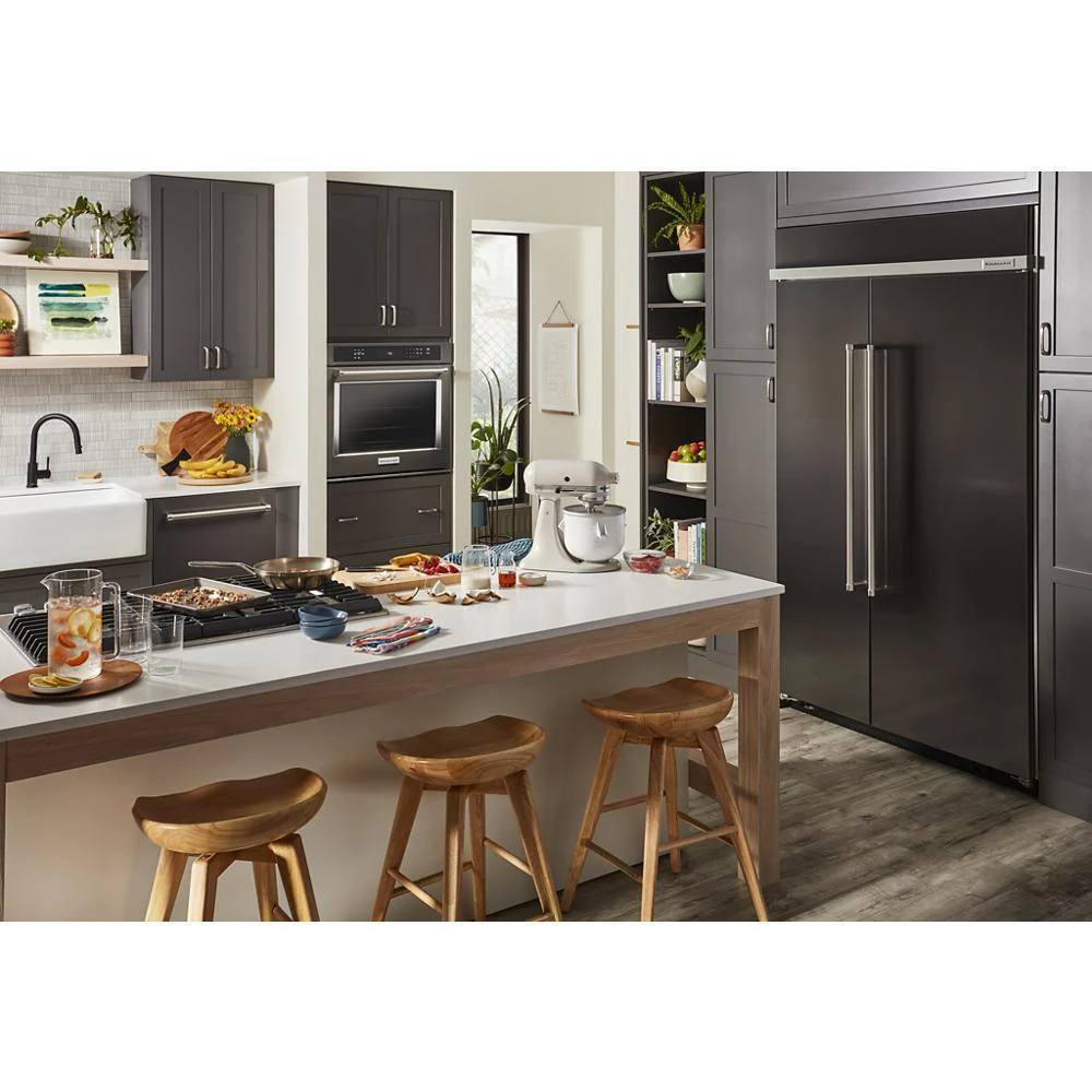 Kitchenaid KBSN702MBS 25.5 Cu Ft. 42" Built-In Side-by-Side Refrigerator with PrintShield™ Finish - Image 5