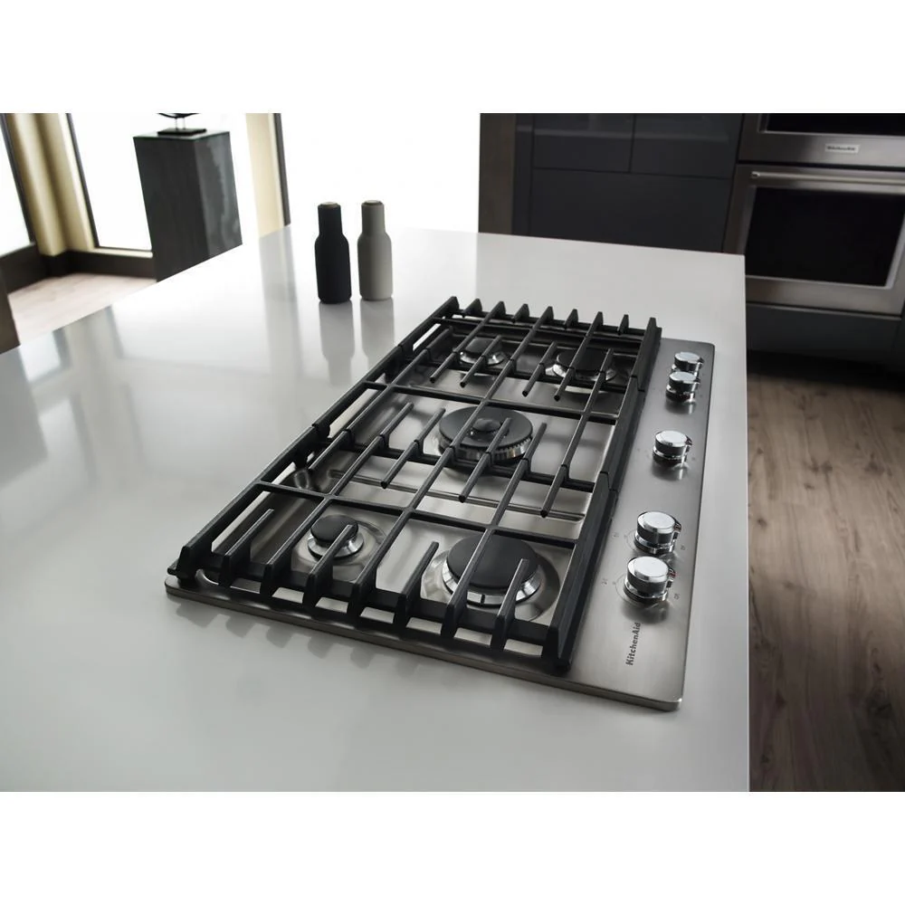 Kitchenaid KCGS550ESS 30" 5-Burner Gas Cooktop - Image 12