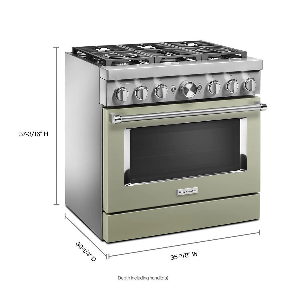 KFDC506JAV KitchenAid® 36'' Smart Commercial-Style Dual Fuel Range with 6 Burners - Image 2