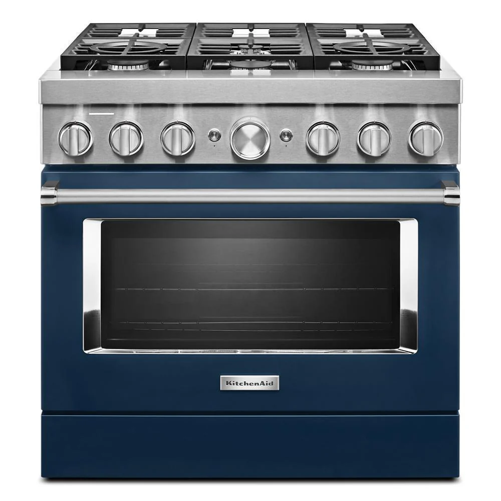 KFDC506JIB KitchenAid® 36'' Smart Commercial-Style Dual Fuel Range with 6 Burners