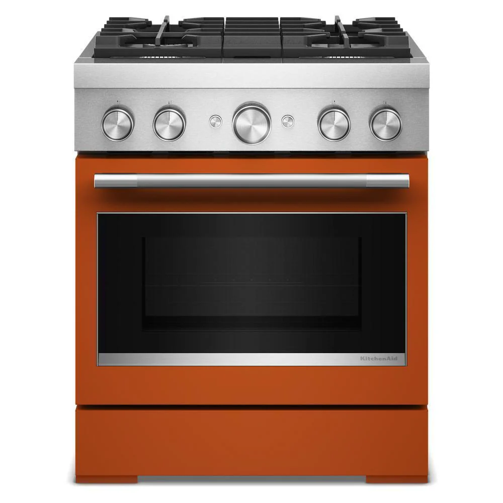 Kitchenaid KFDS930SSC 30-Inch 4 Burner Commercial-Style Dual Fuel Range with No Preheat Air Fry Mode